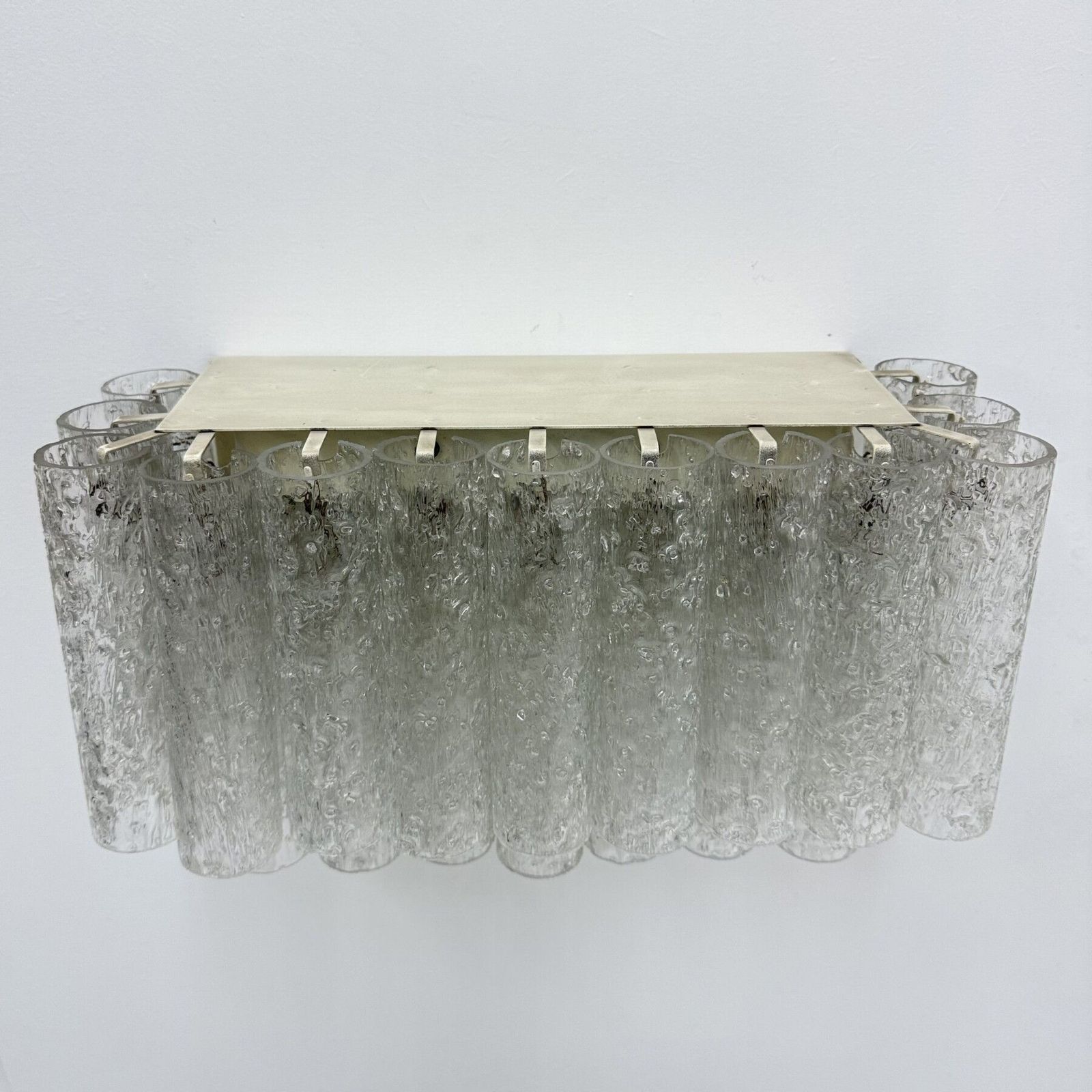 Doria Leuchten ijsglas buis wandlamp, jaren 1970 photo vinterior