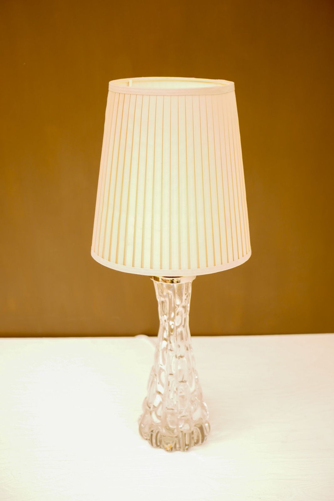Lampe de table en cristal par Carl Fagerlund pour Orrefors photo for sale