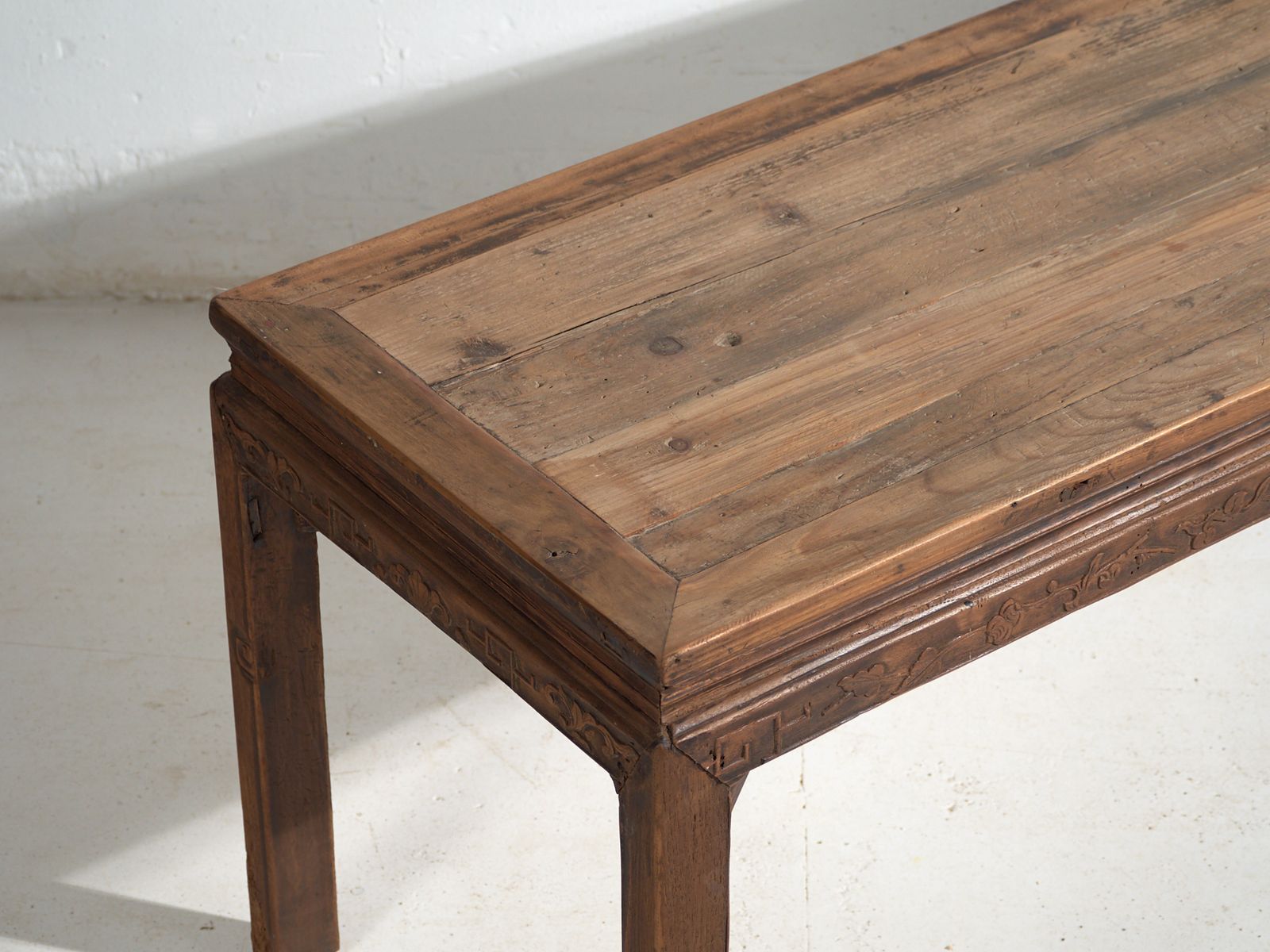 Antique Long Bench Table In Pine Wood – China, Circa 1900 photo furniture