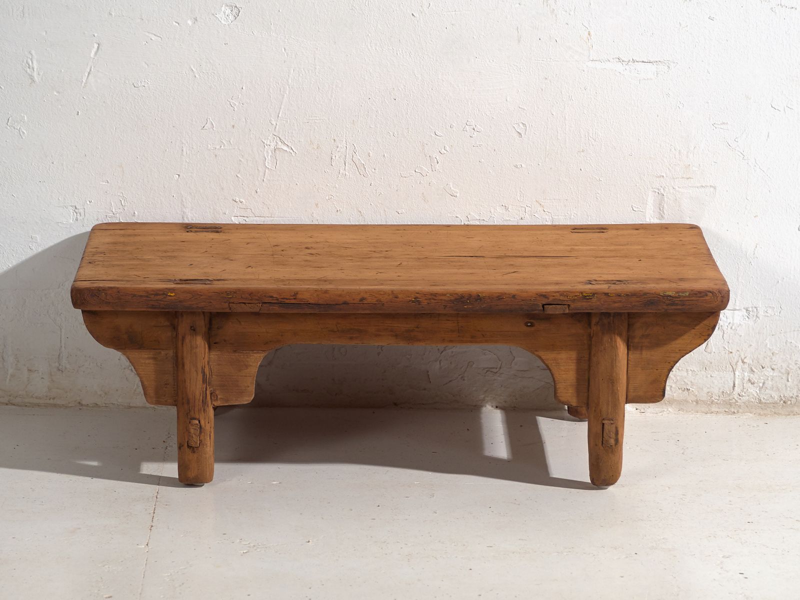 Antique Low Table In Pine Wood – China, Circa 1930 photo vinterior
