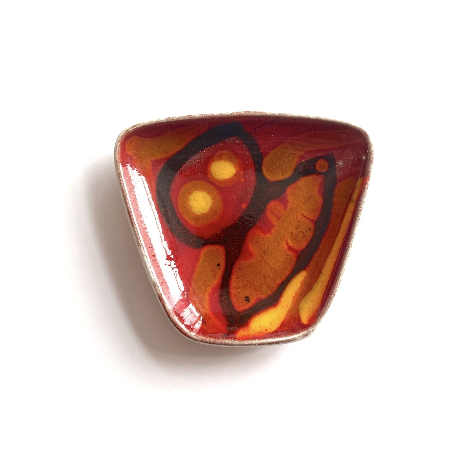 Pair Of Poole Pottery Delphis Pin Dishes, Shape 41 By Loretta Leigh, 1970 English Ceramics photo 50.0