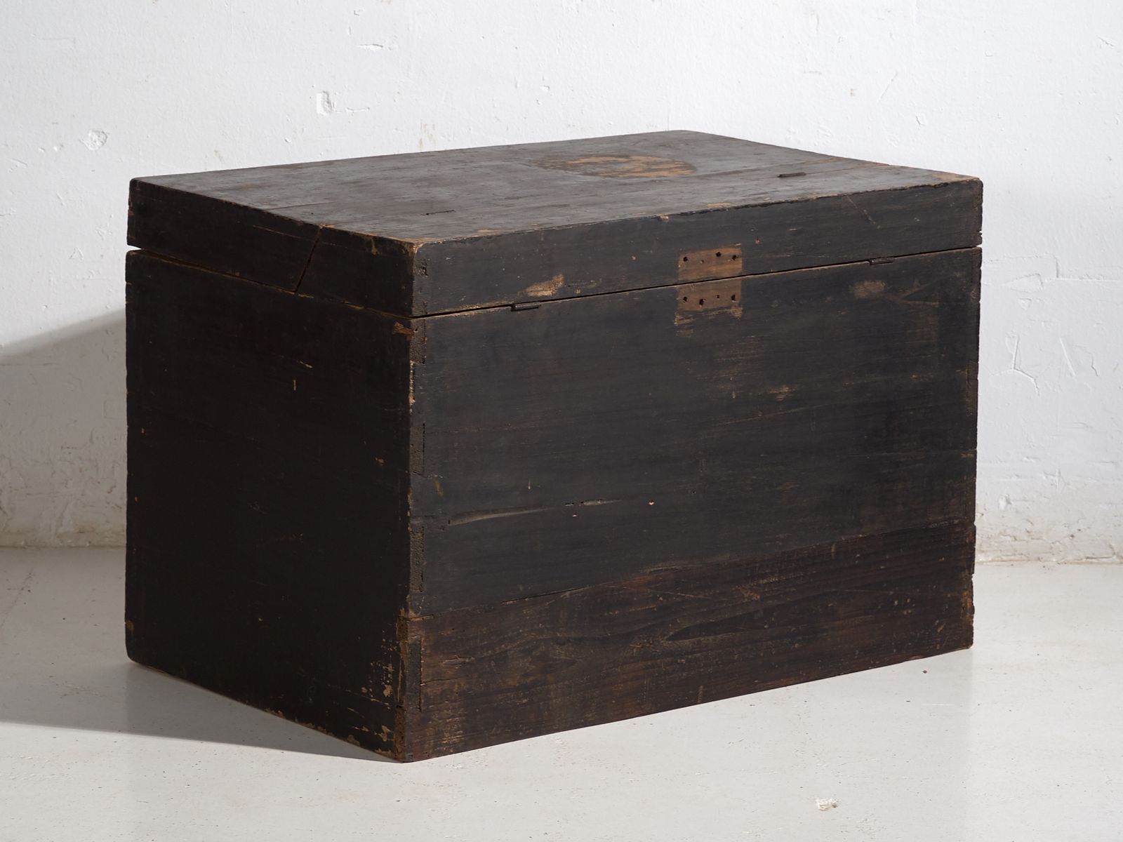 photo for sale Antique Painted Chinese Trunk In Pine Wood – China, Circa 1900