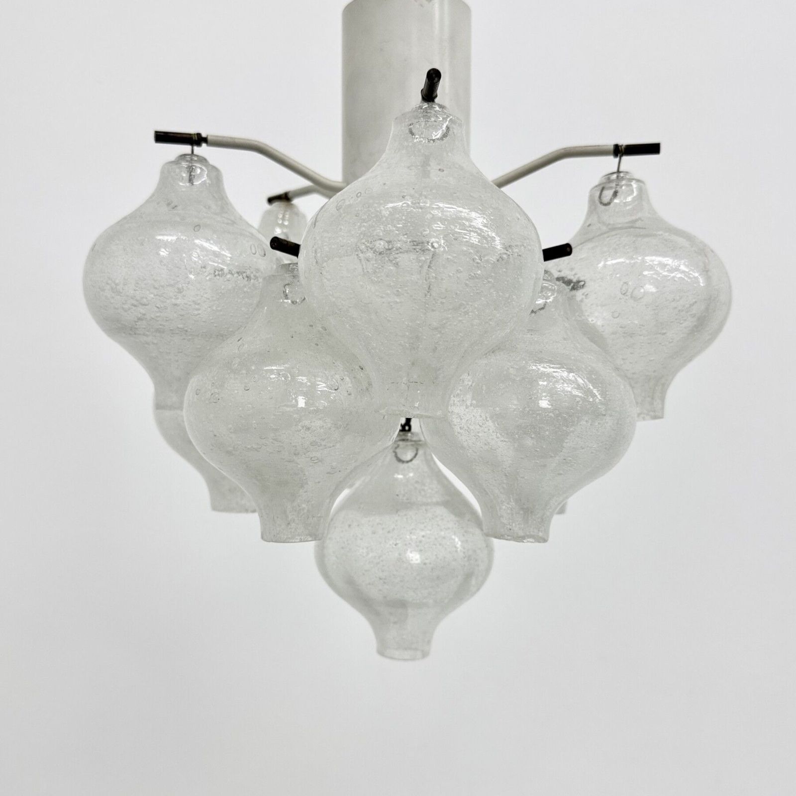 Mid-Century Tulipan glazen plafondlamp van Kalmar, Oostenrijk, ca. jaren 1960