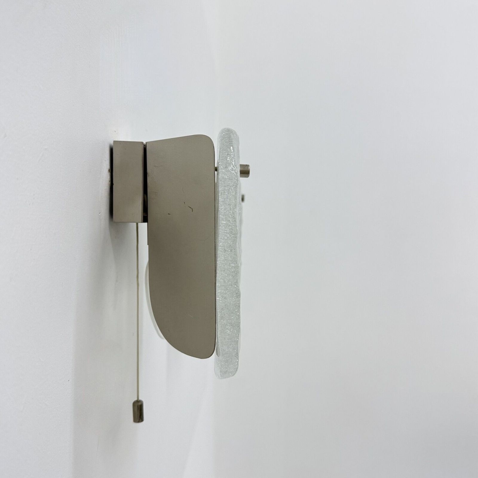 Set Of 2 J.T. Kalmar Ice Glass Wall Lamps Sconce , 1970s , Germany photo vintage