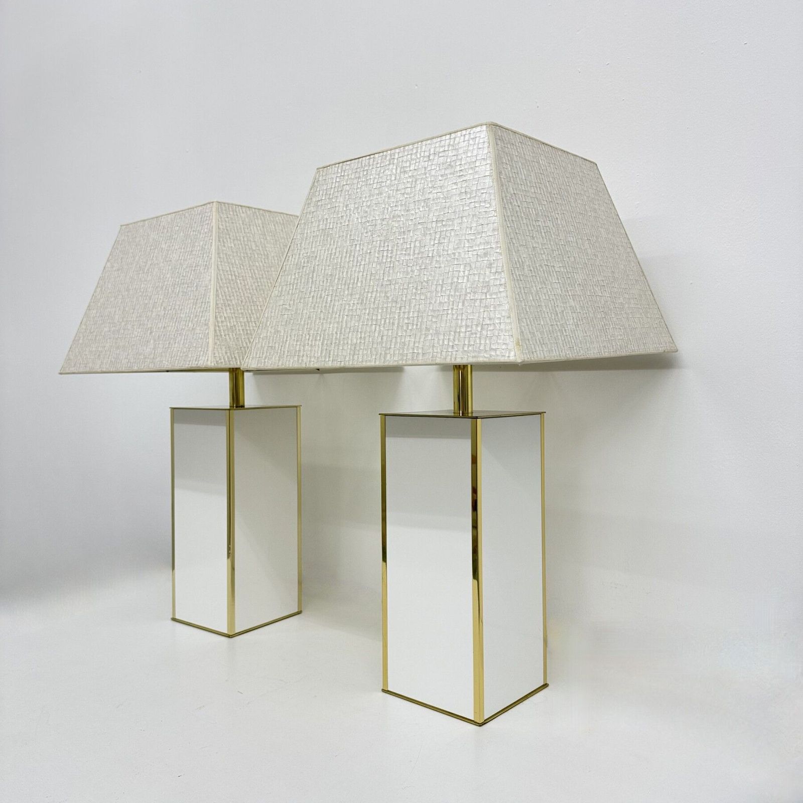 Paar Tafellampen In De Stijl Van Maison Jansen, Jaren 1970