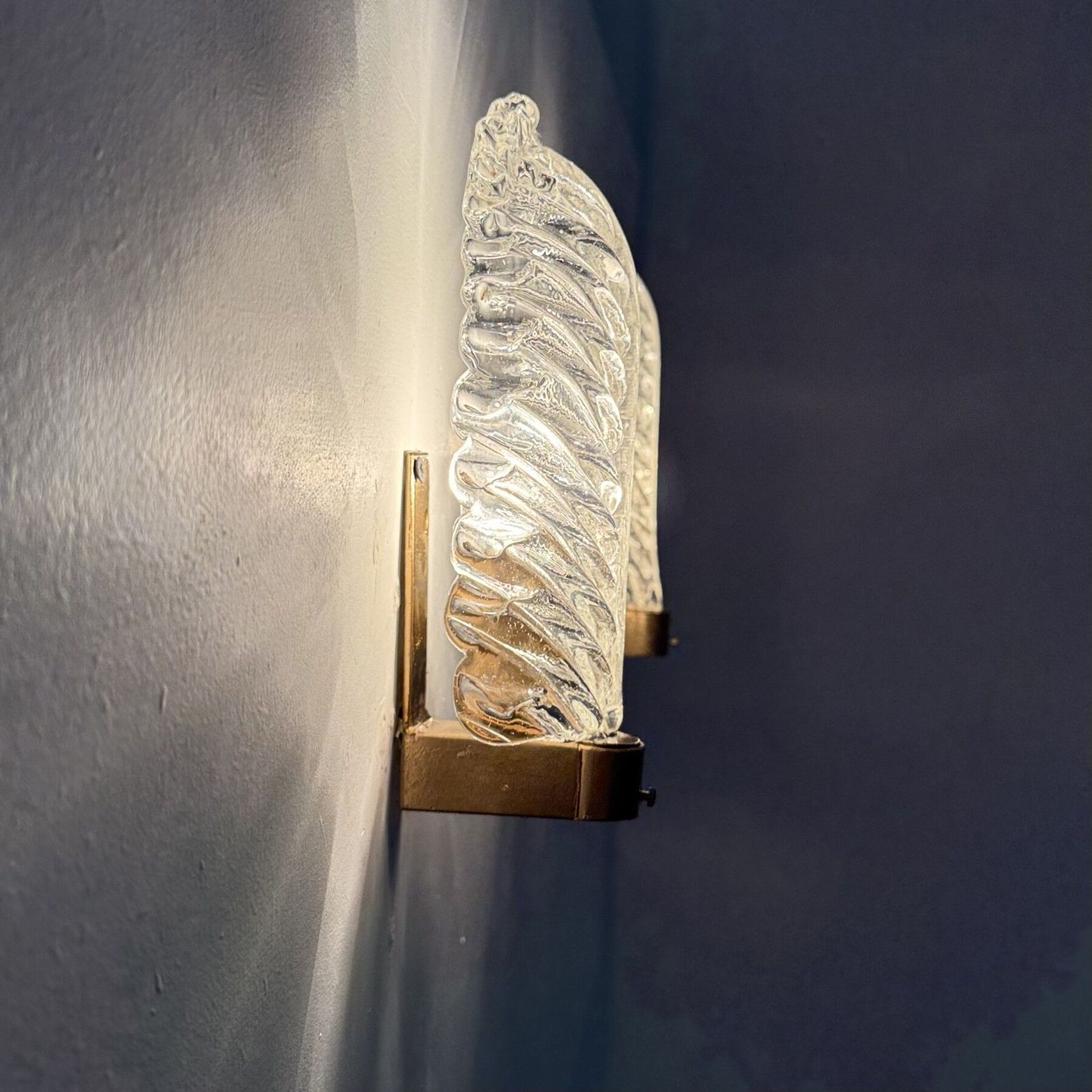 Set Van 2 Barovier & Toso Wandlampen, Ca. Jaren 1950, Italië photo Verlichting