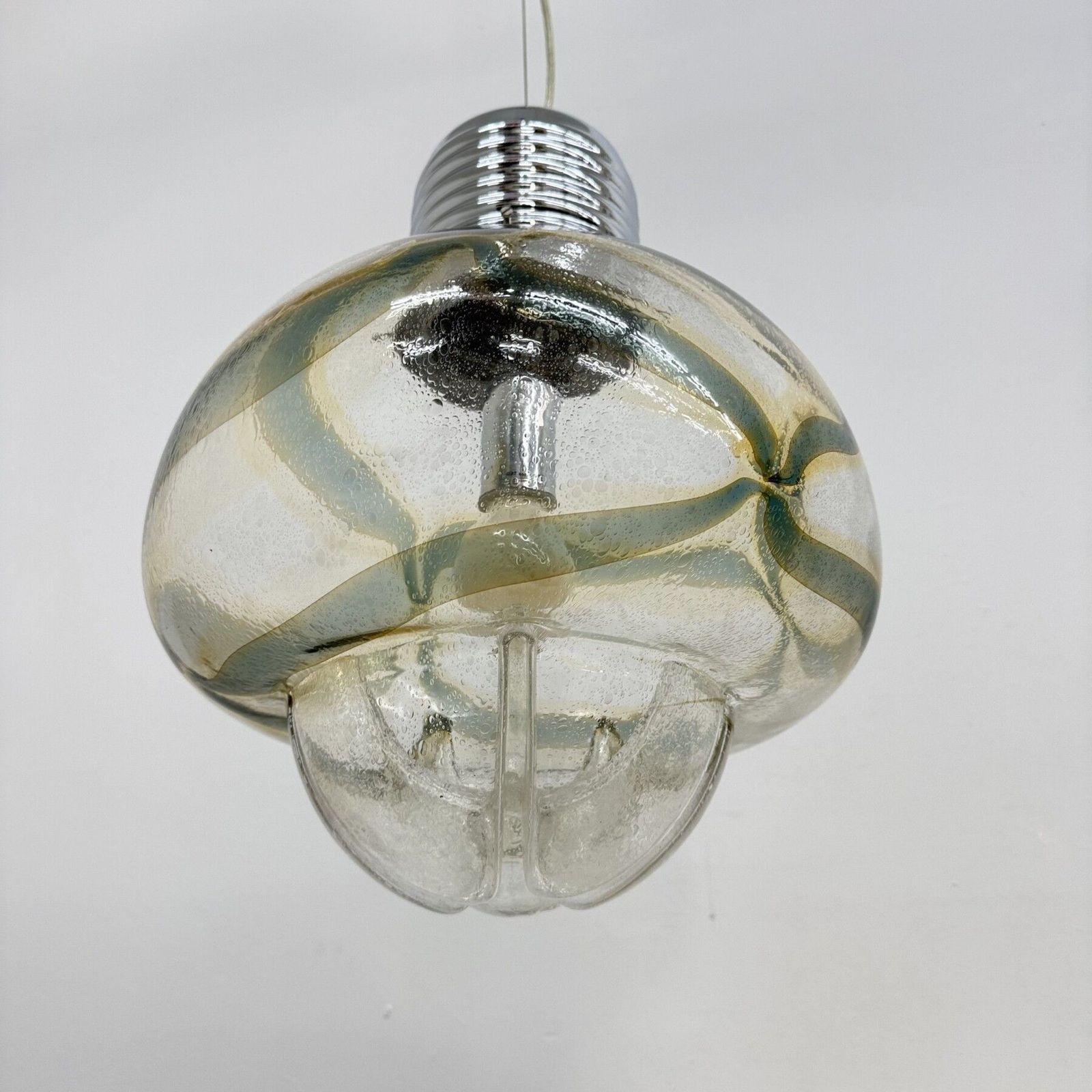 Grote Mazzega glazen hanglamp, jaren 1970, Italië