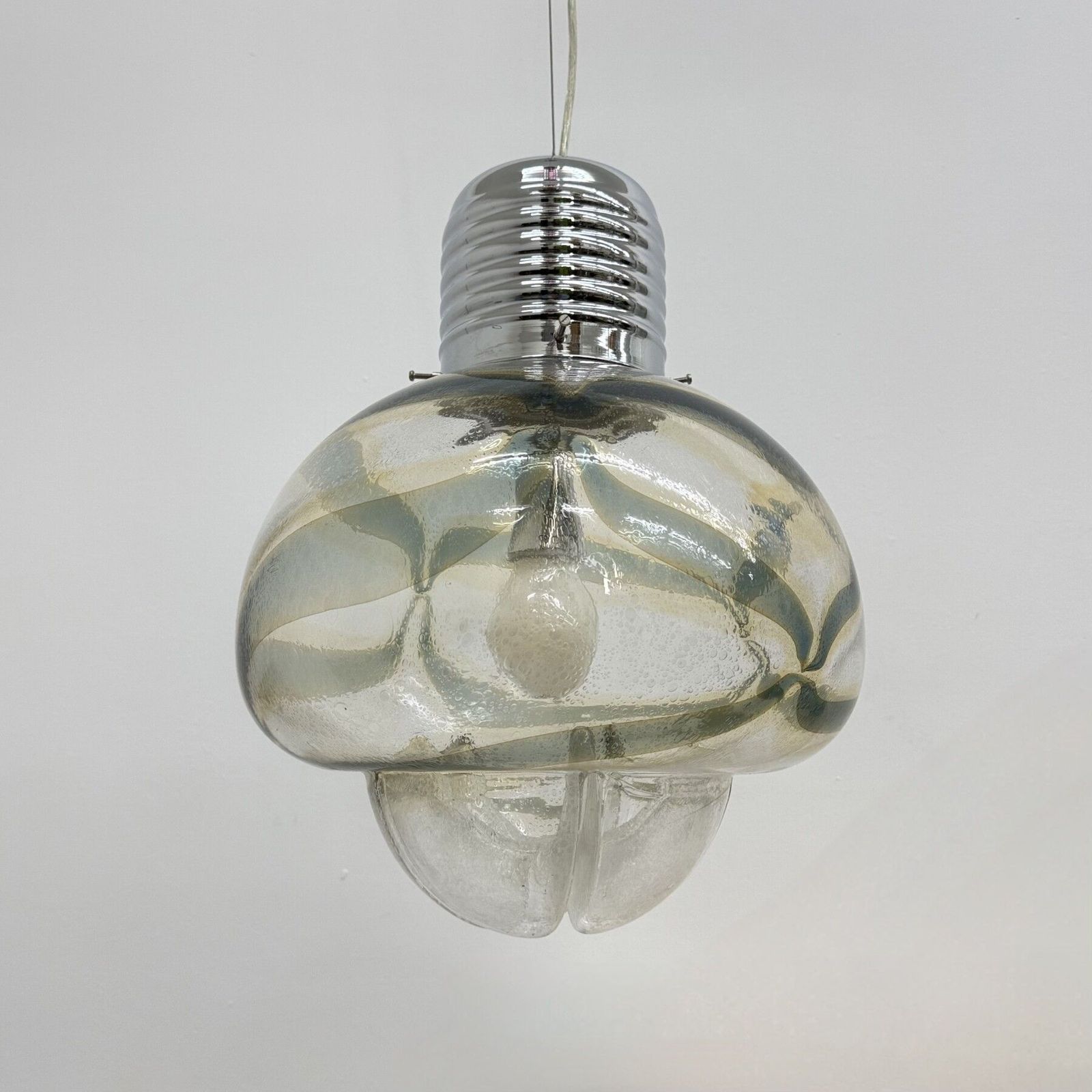 photo vintage Grote Mazzega glazen hanglamp, jaren 1970, Italië
