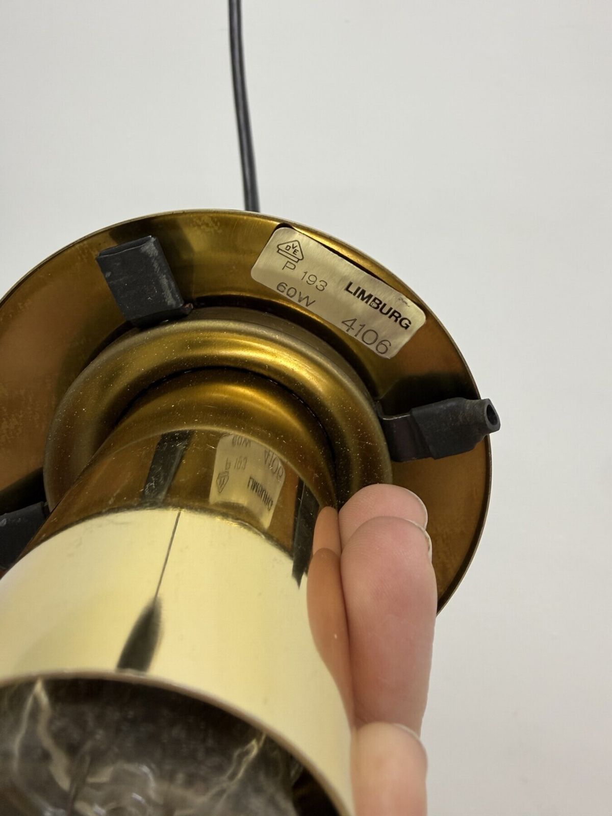 Limburg Glashütte messing rookglazen bol hanglamp, jaren 1970 photo 402.0