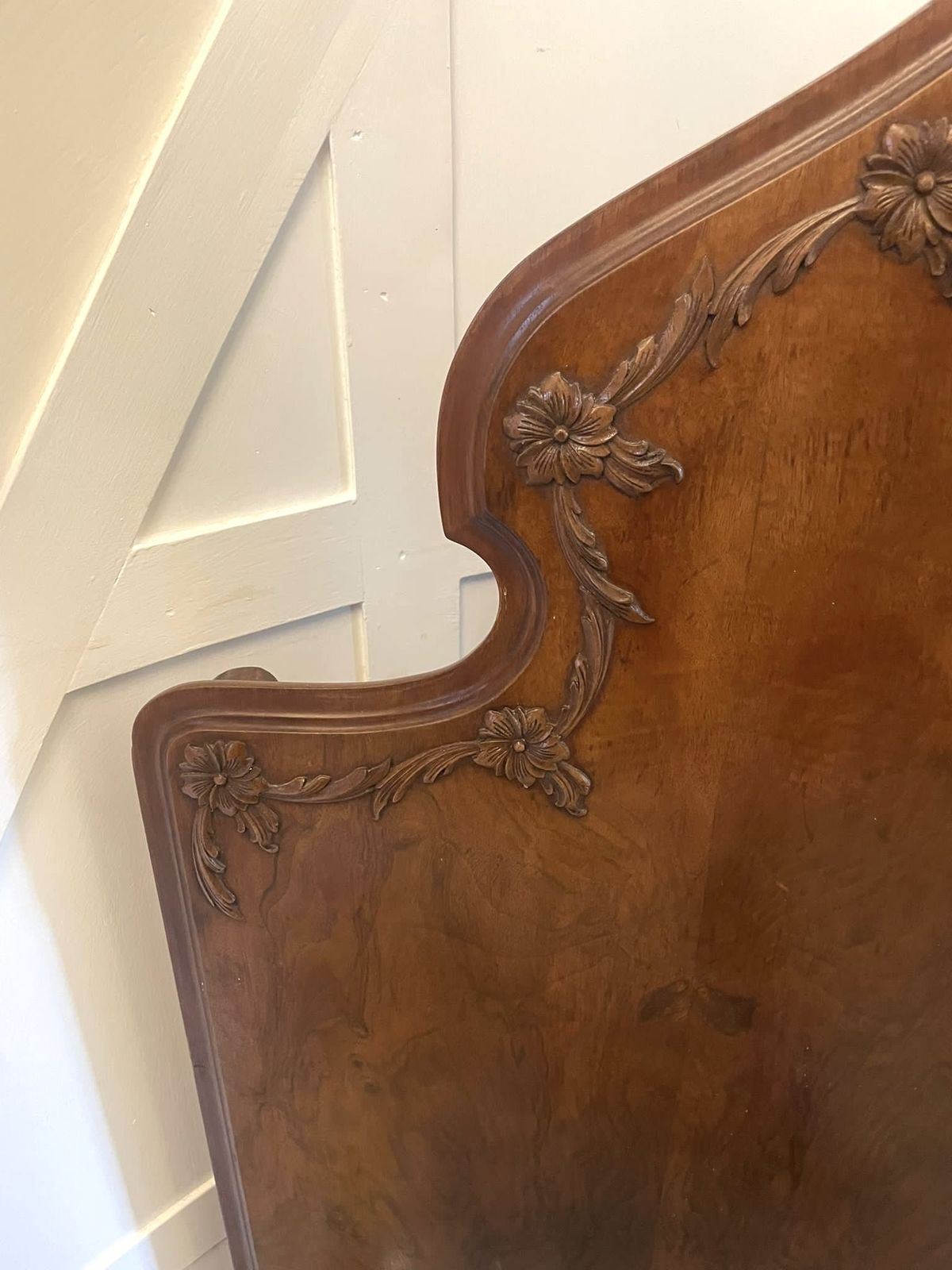 Antique Pair Of Quality Carved Burr Walnut Single Beds photo 2995.0