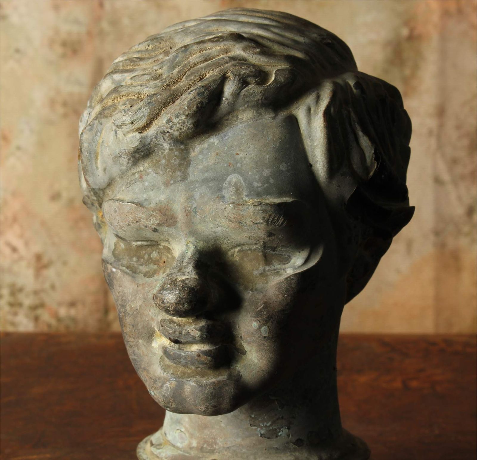 French Copper Head Factory Mould. Bella Male Doll Figure. Vintage Curio photo for sale