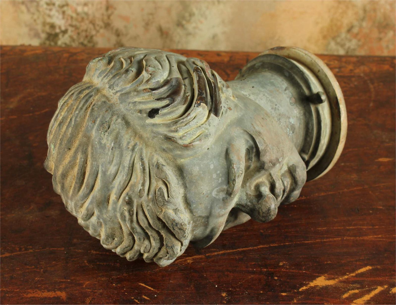 photo vintage French Copper Head Factory Mould. Bella Male Doll Figure. Vintage Curio