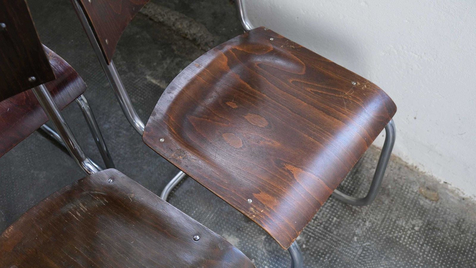 1 Of 12 Bauhaus Cantilever Chairs In Dark Brown photo 366.0