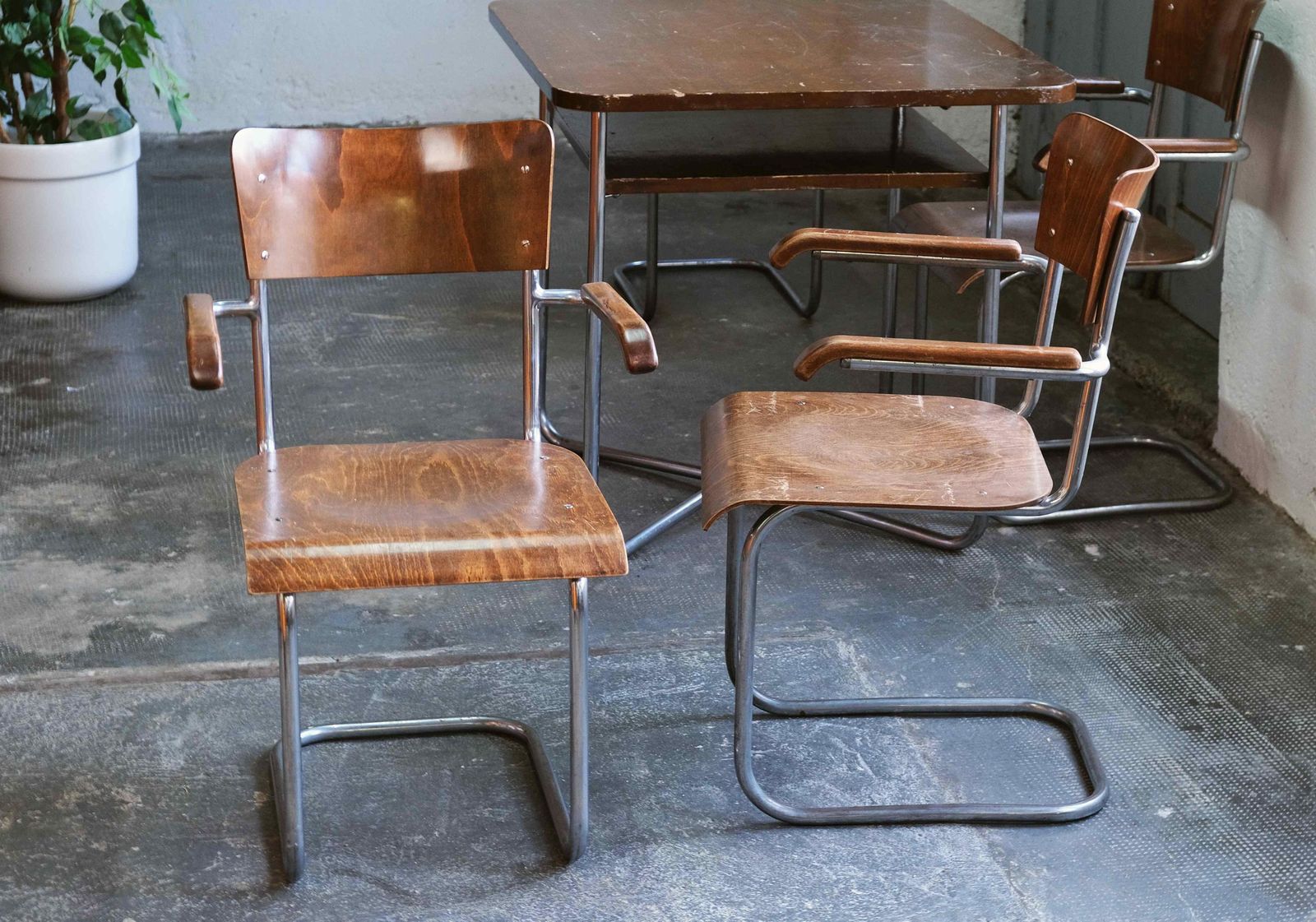 photo for sale Bauhaus Cantilever Chair Set With Conference/Dining Table