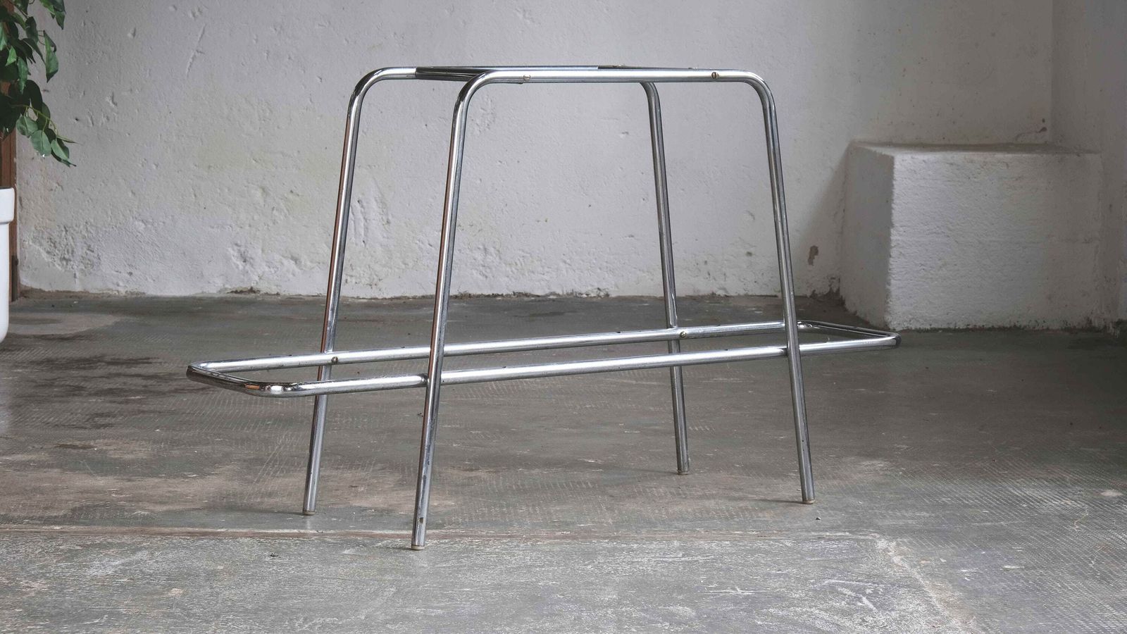 Bauhaus Etagere Made Of Chrome Plated Steel Tubes photo furniture