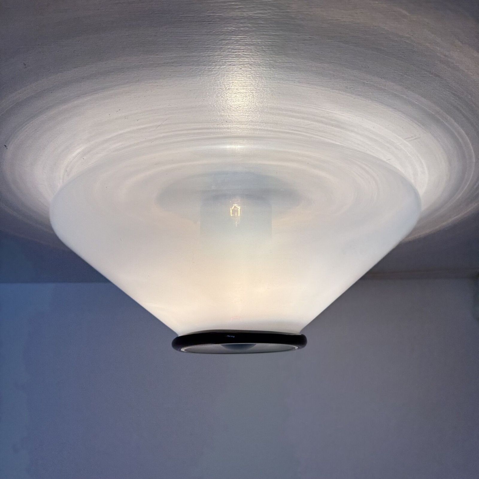 Lighting Mid Century Design Murano Glass Leucos Flush Mount Sconce , 1980s Italy photo