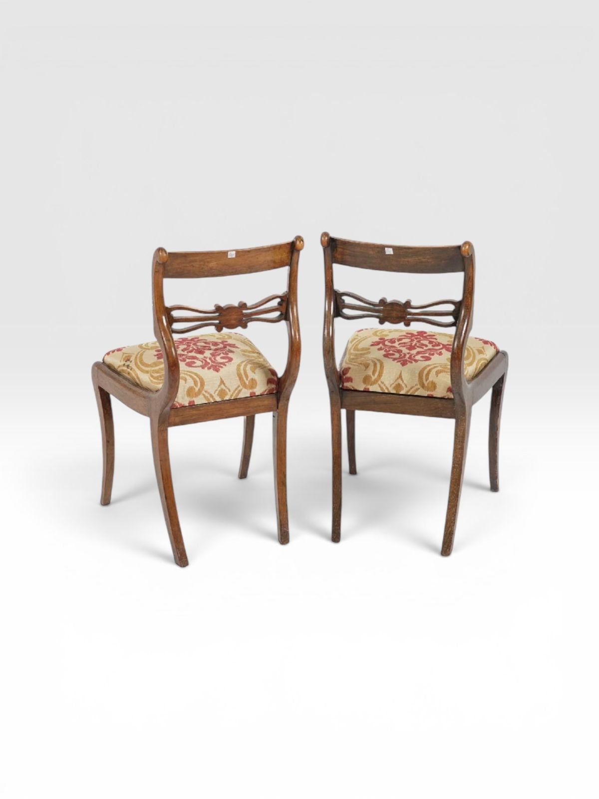 A Set Of Six Regency Faux Rosewood Brass Inlay Dining Chairs photo 860.0