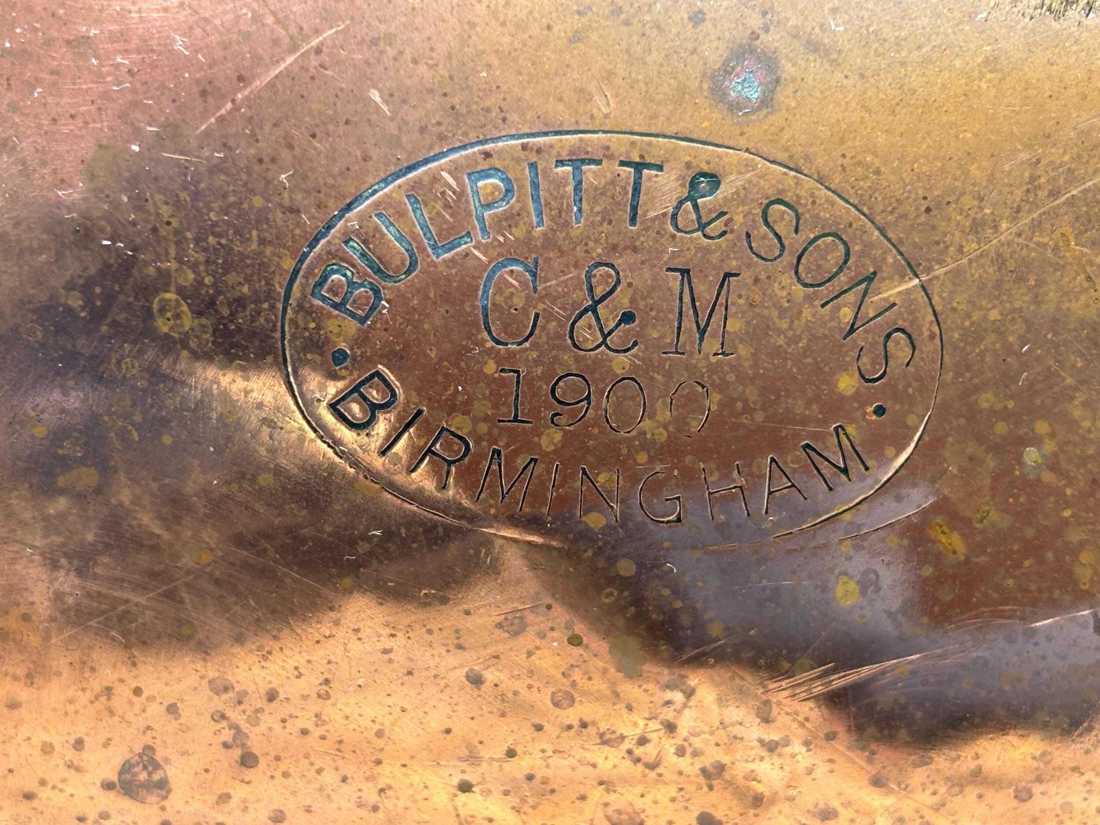 Victorian Copper Helmet Coal/ Log Scuttle By Bulpitt & Sons Birmingham 1900 . photo for sale