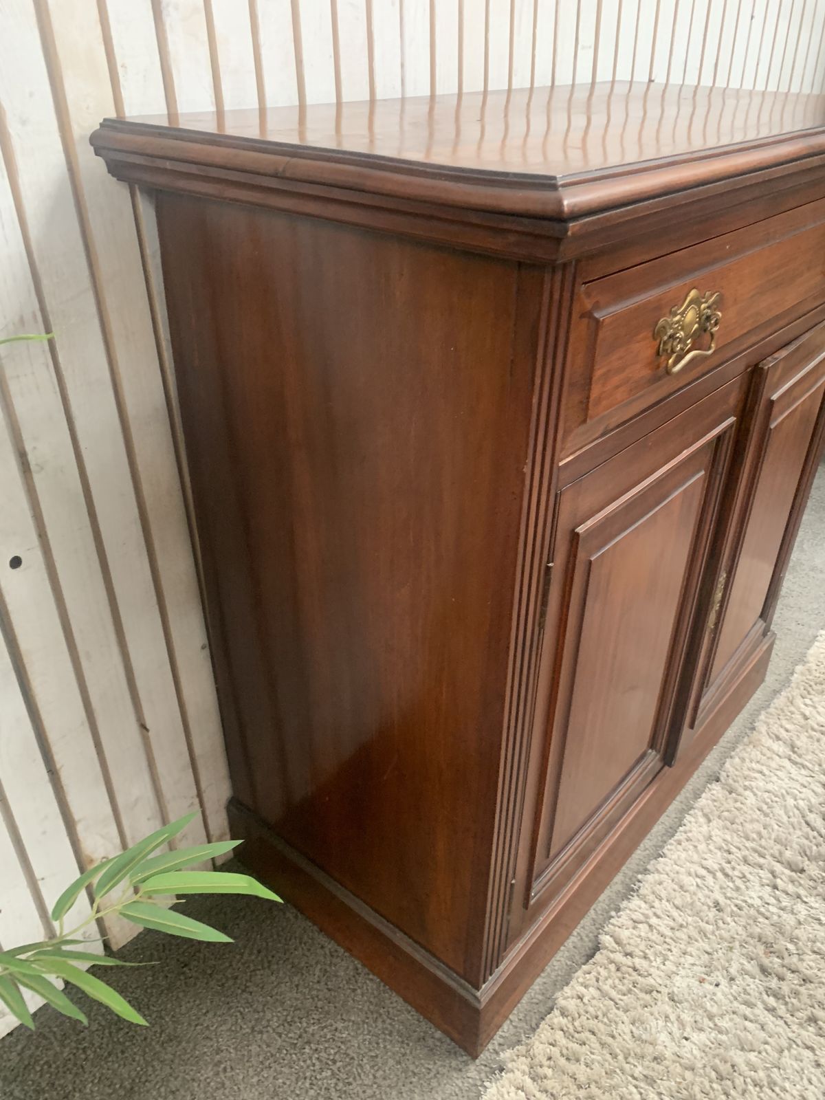 Antique Leeds Co Op Mahogany Flip Top Server / Sideboard   "Our Own Make" photo vinterior