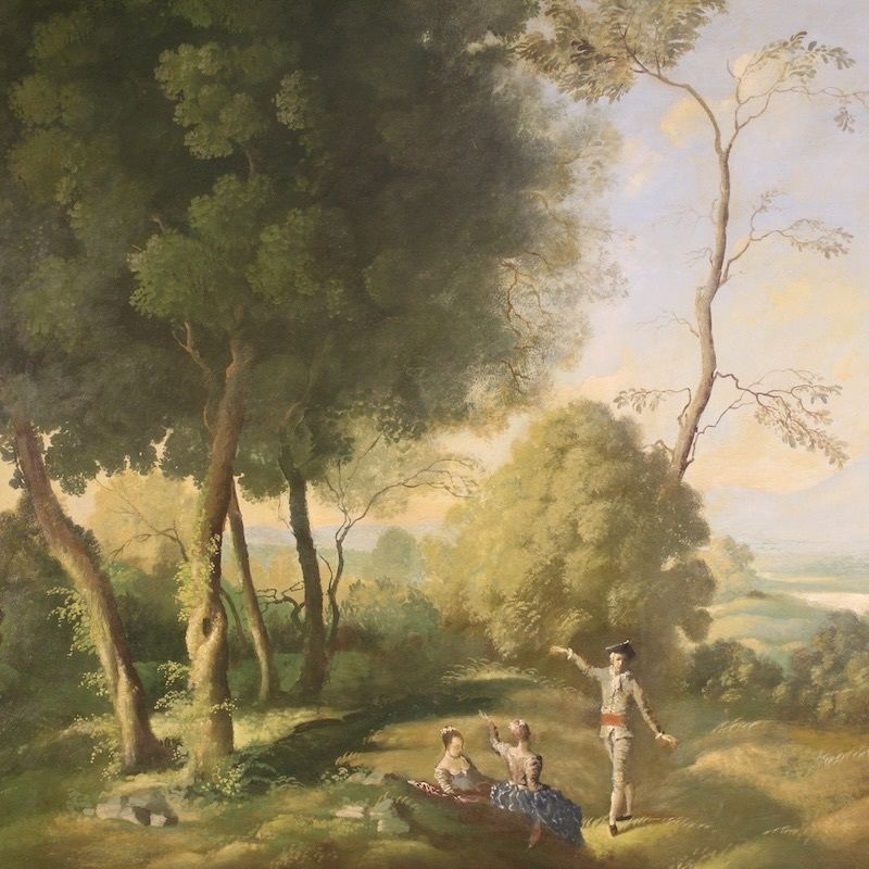 Peinture italienne de paysage, milieu du XXe siècle photo for sale