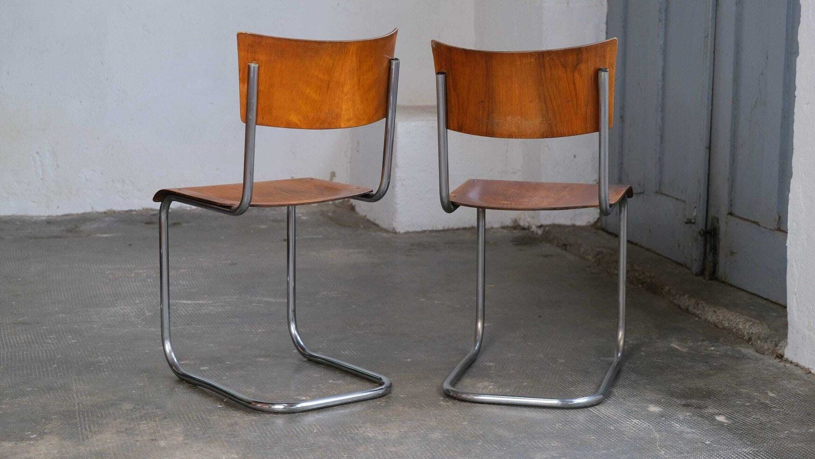 One Of Two Bauhaus Cantilever Chairs S 43 By Mart Stam, #50 photo vinterior