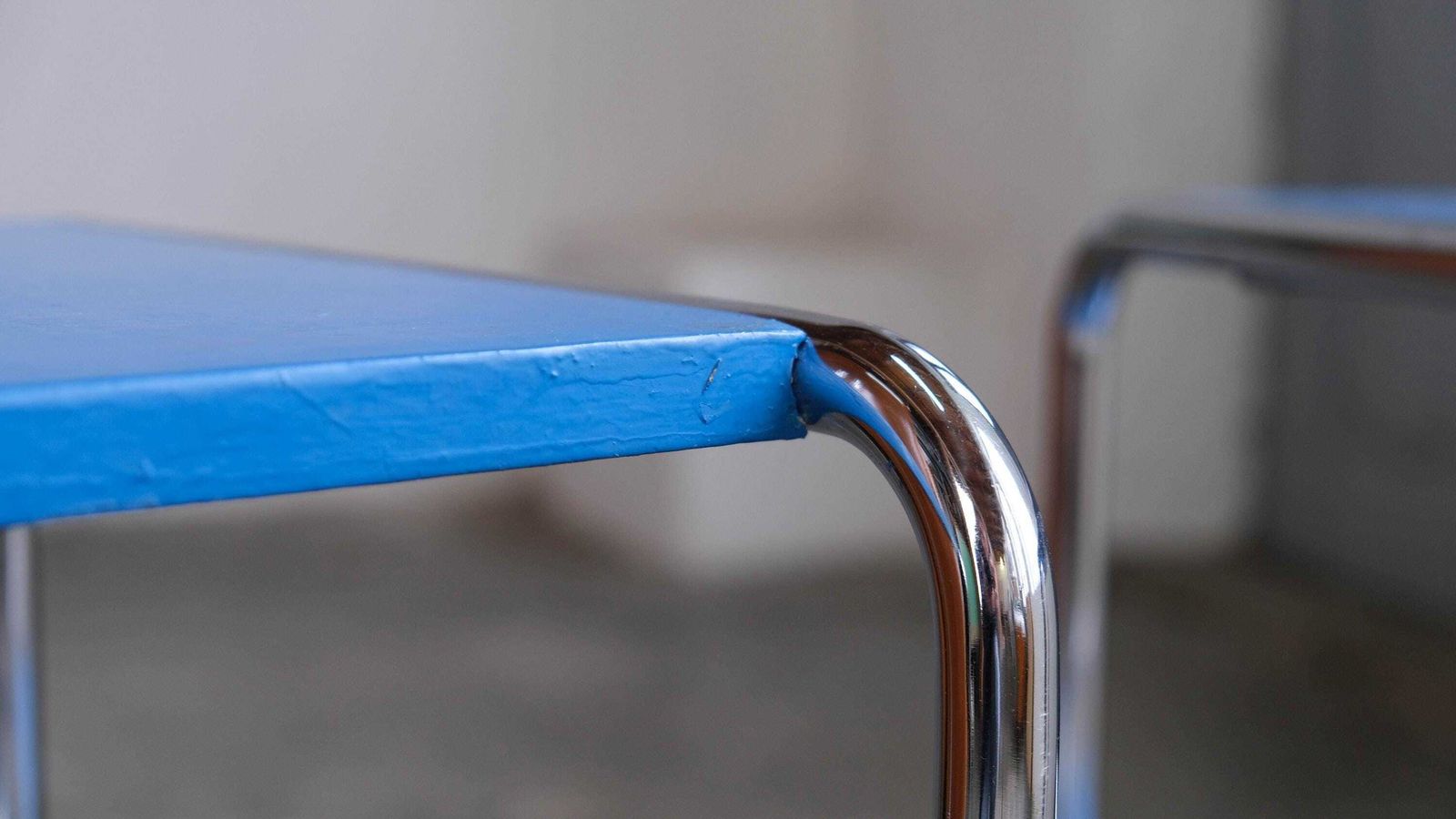 Set Of Two Bauhaus Bedside Tables By Mücke Melder In Blue photo vintage
