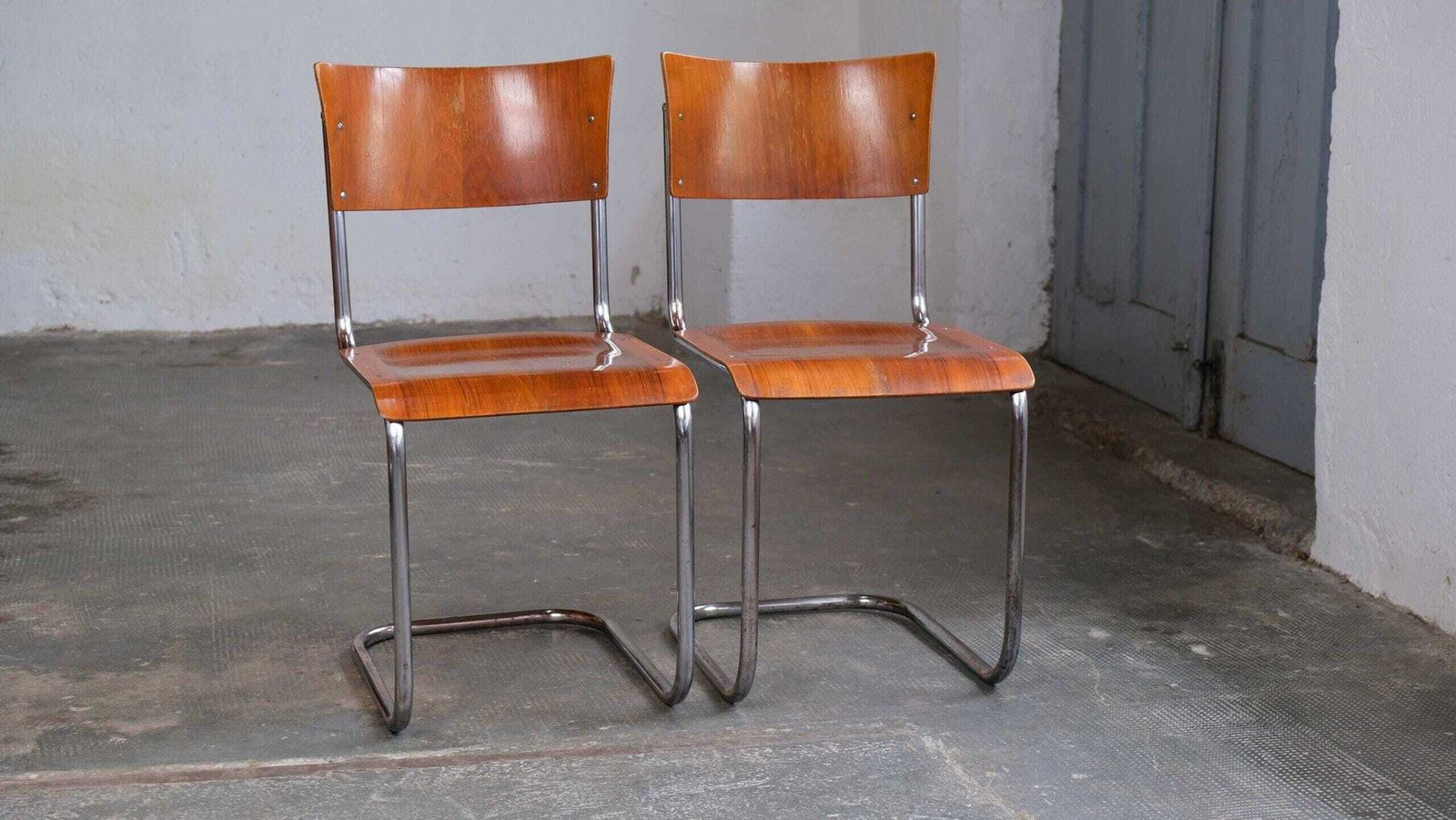 One Of Two Bauhaus Cantilever Chairs S 43 By Mart Stam, #53 photo furniture