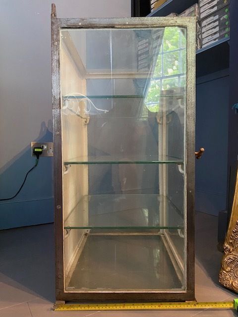 900.0 Antique Mayer & Meltzer Medical Display Cabinet photo