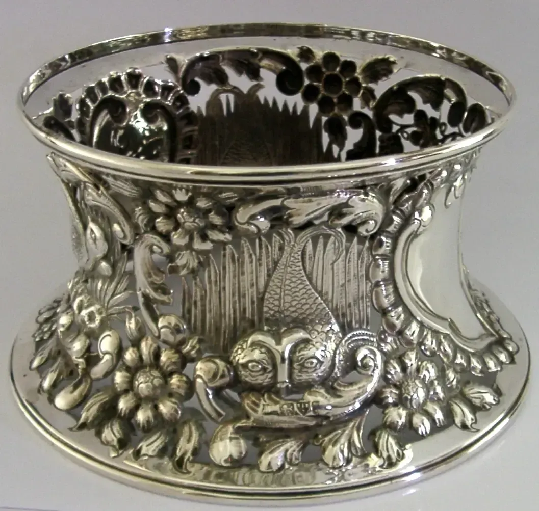 Porte-plat en argent massif sterling, Chester 1900, époque victorienne - 464 g photo furniture