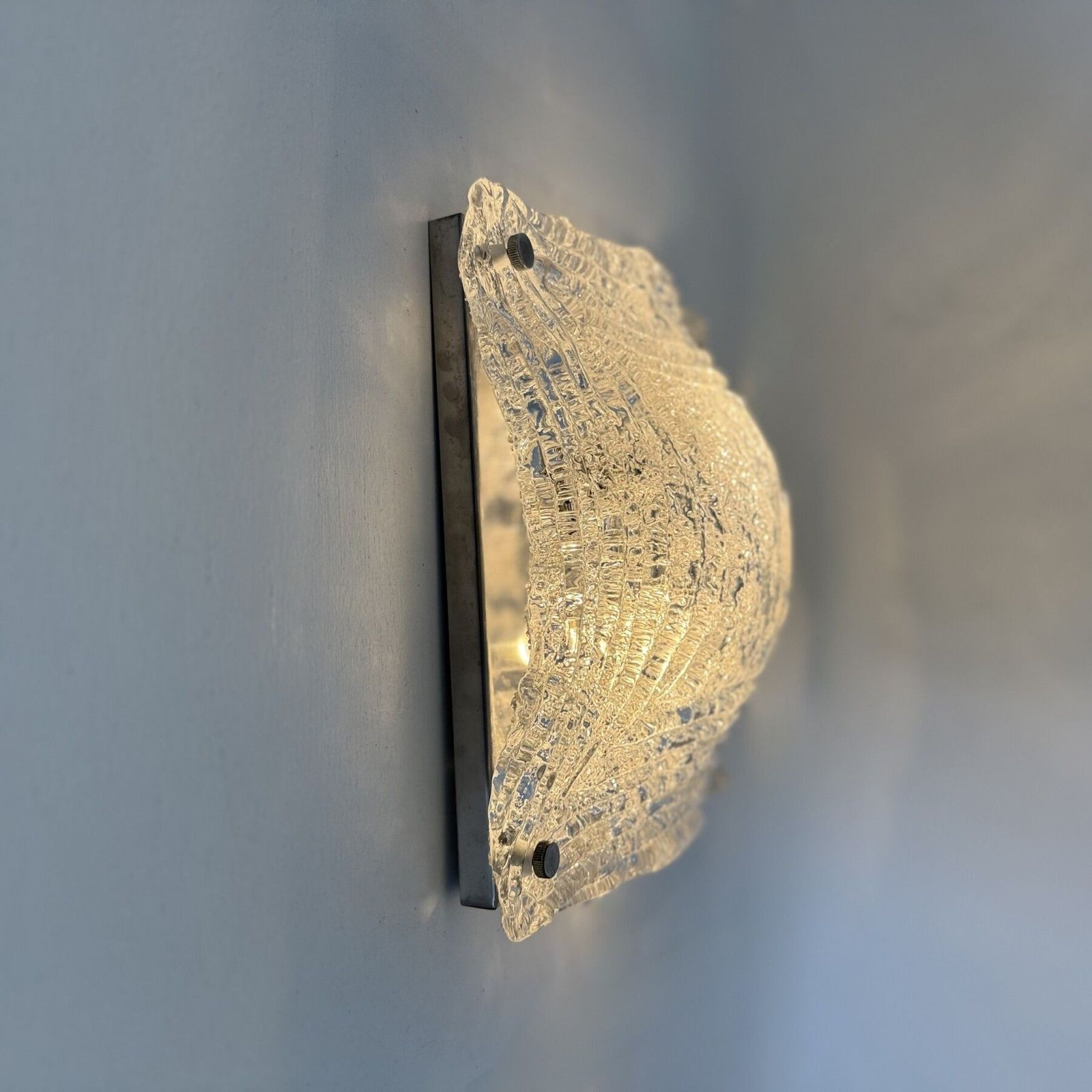 Mid Century Handgeblazen Murano Glas Mazzega Plafondlamp / Wandlamp, Jaren 1970 photo vinterior
