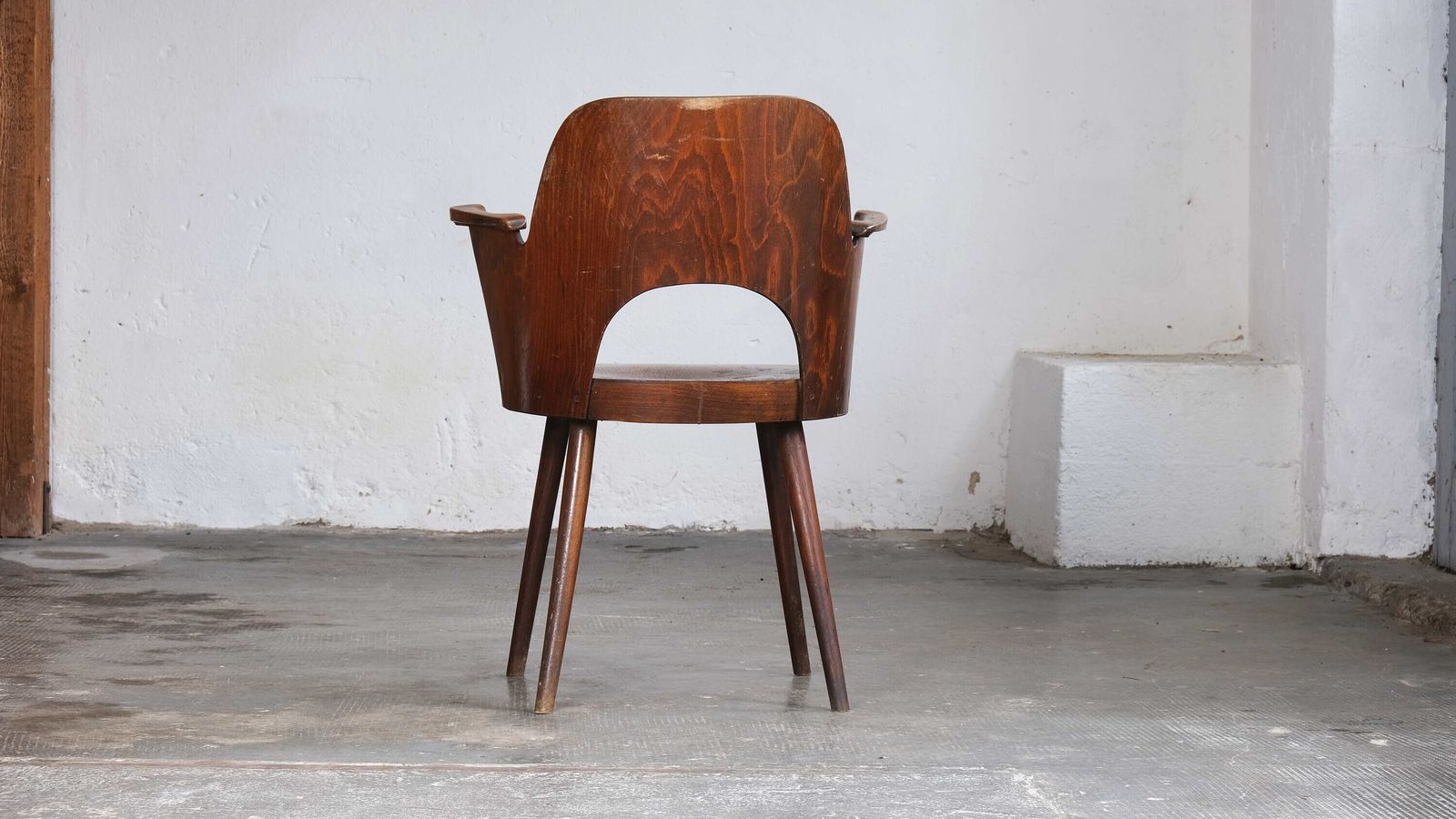 Mid Century Armchair By Oswald Haerdtl In Chestnut Brown photo vinterior