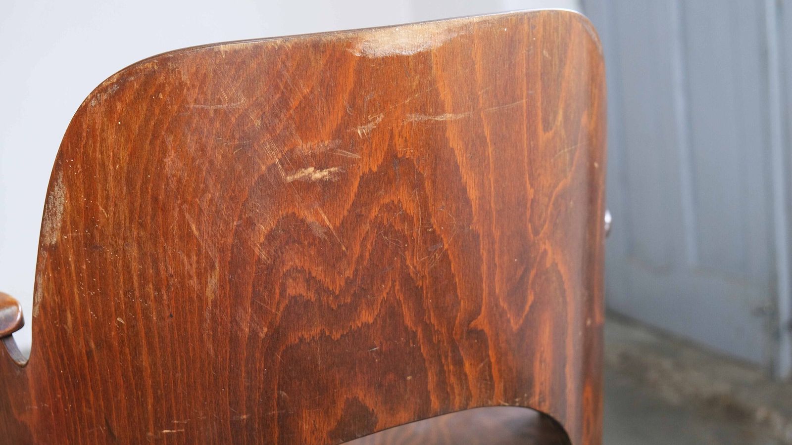 photo for sale Mid Century Armchair By Oswald Haerdtl In Chestnut Brown