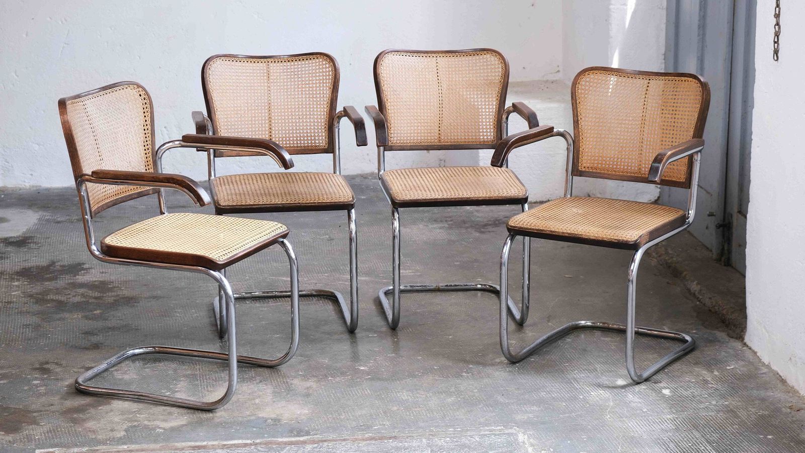 Set Of 4 Bauhaus Cantilever Chairs K 17 By Slezák As Thonet S 64 Variation