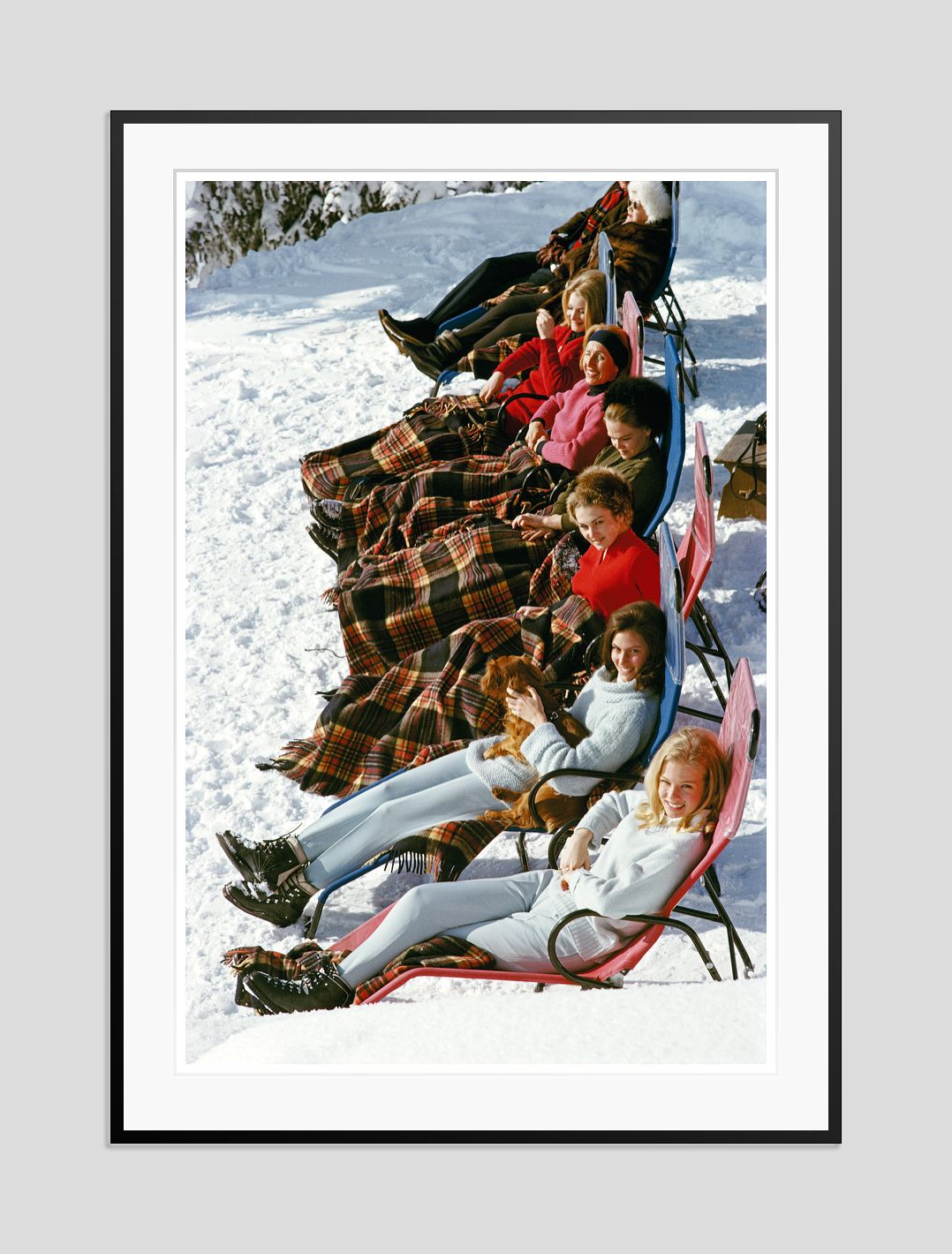 Slim Aarons 'Apres Ski' Archival Pigment Print Framed In Black photo furniture