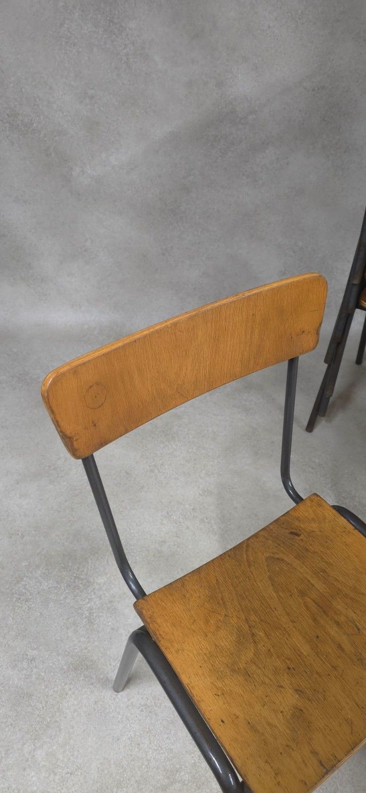 photo furniture Vintage Industrial Stacking Chairs Steel Style Furniture Plywood & Steel