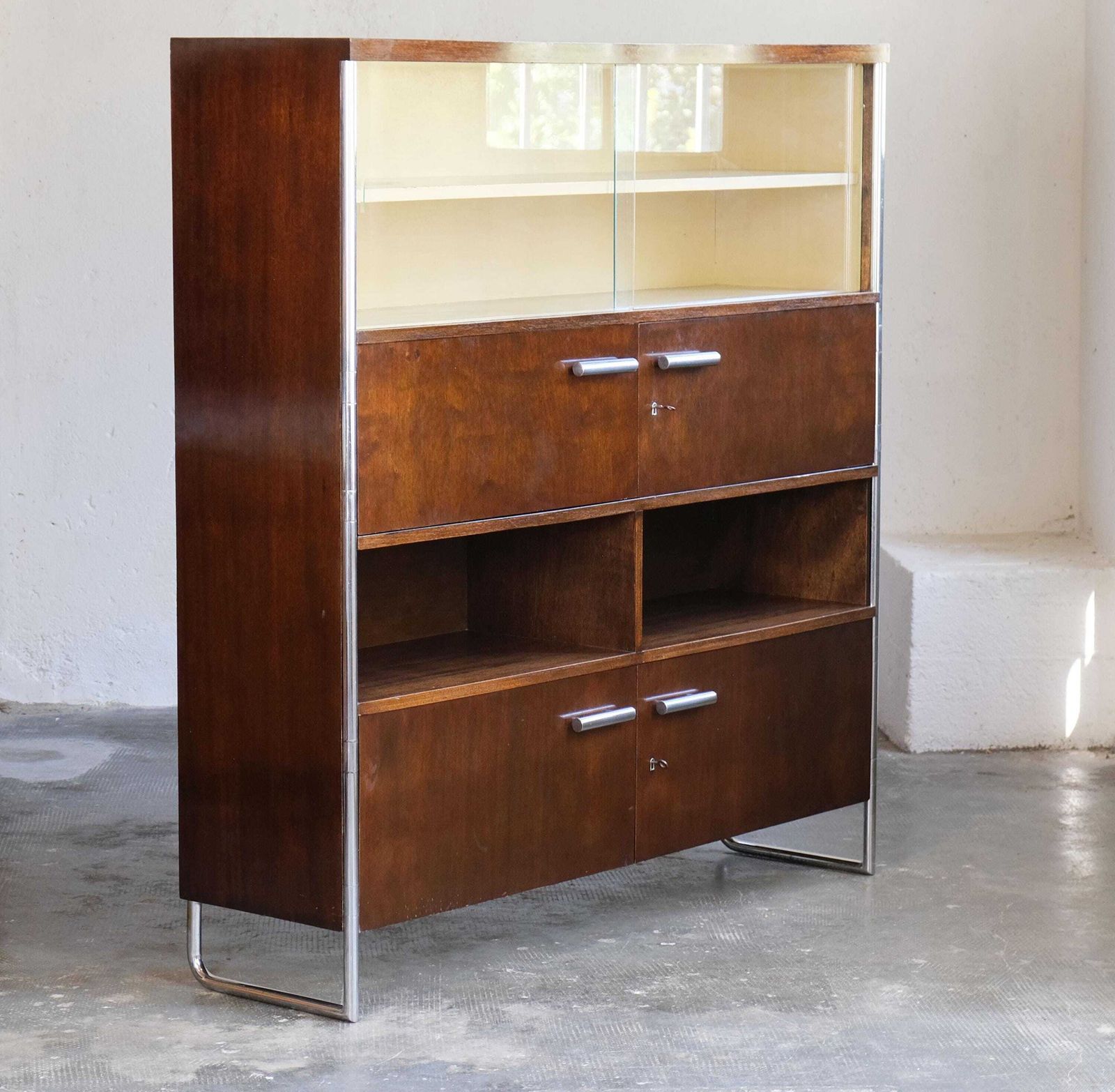 Bauhaus Cabinet / Display Cabinet Thonet License After John Hagemann