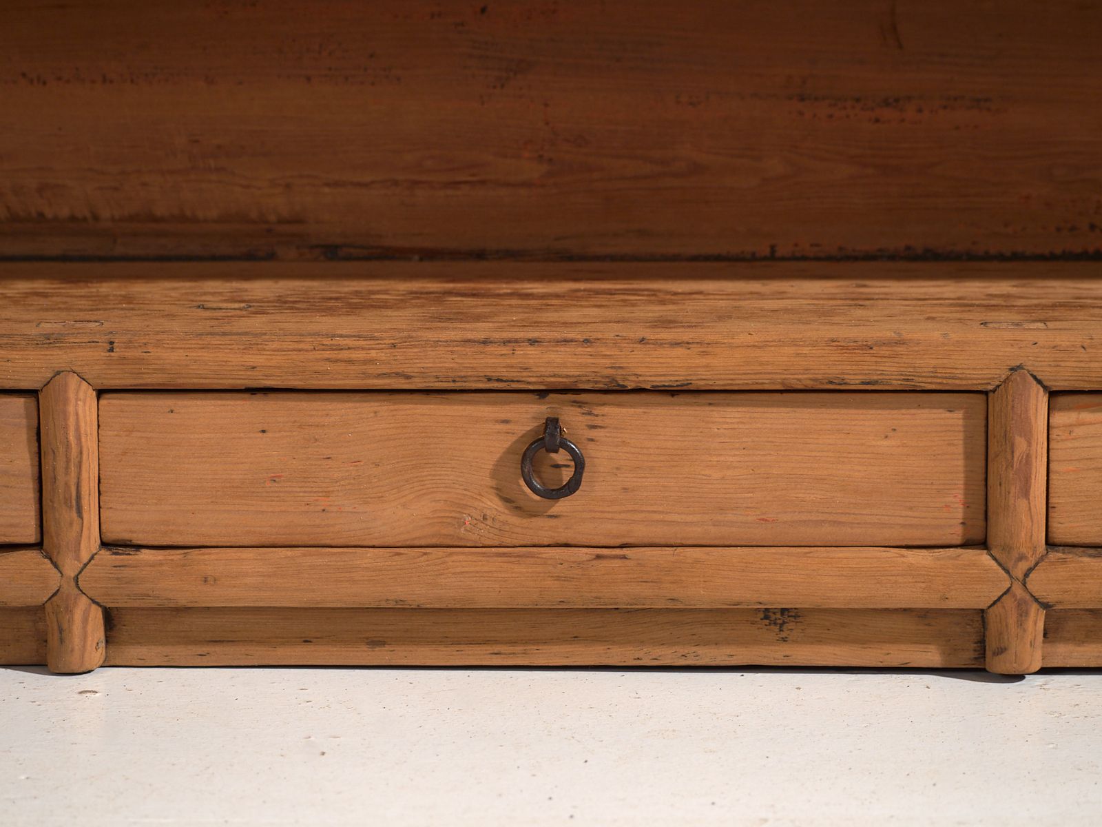 Antique Low Sideboard In Pine Wood – China, C.1930 photo vintage