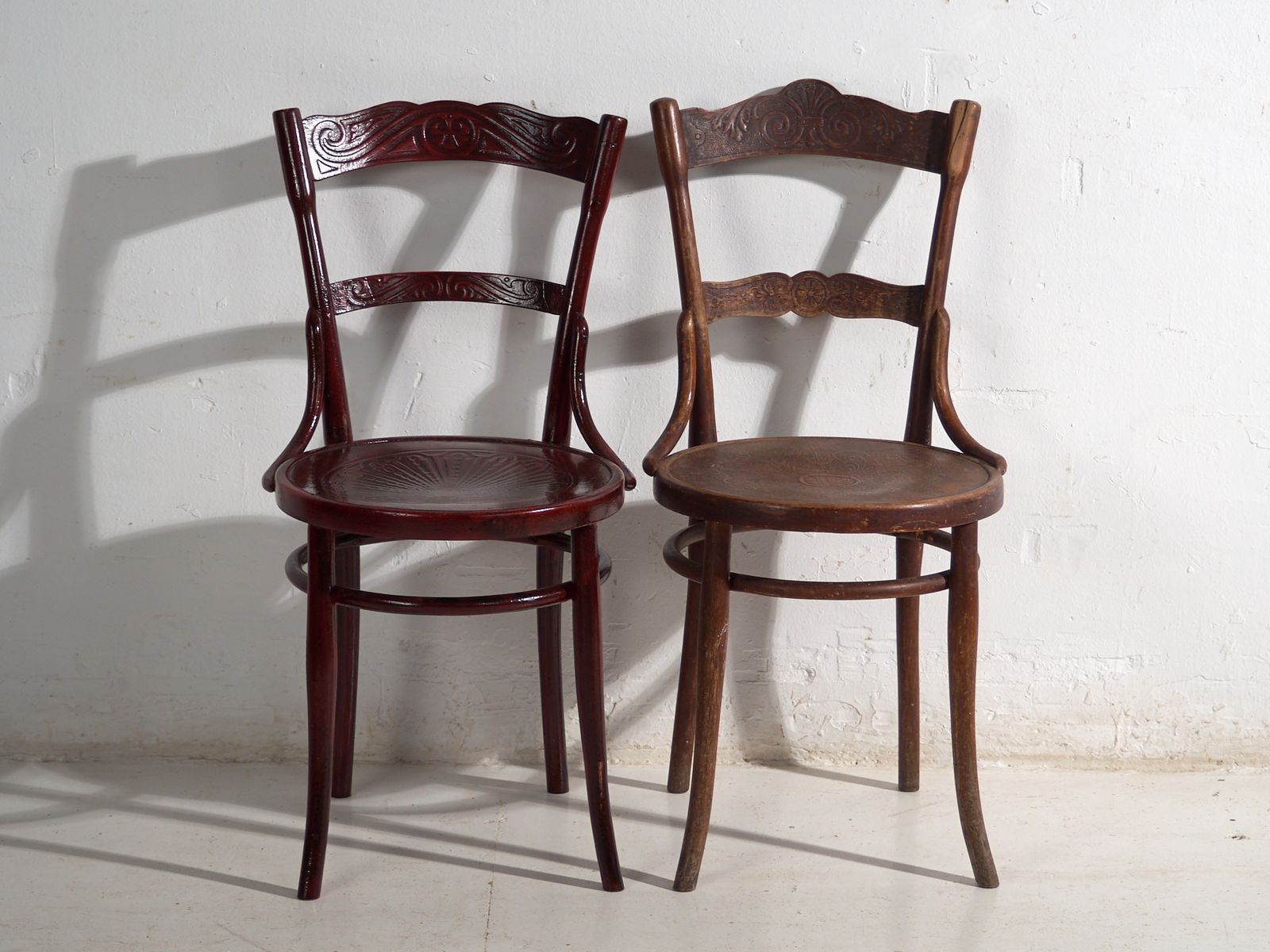 Furniture Antique Set Of 4 Bentwood Thonet Chairs – Central Europe, Circa 1900 photo