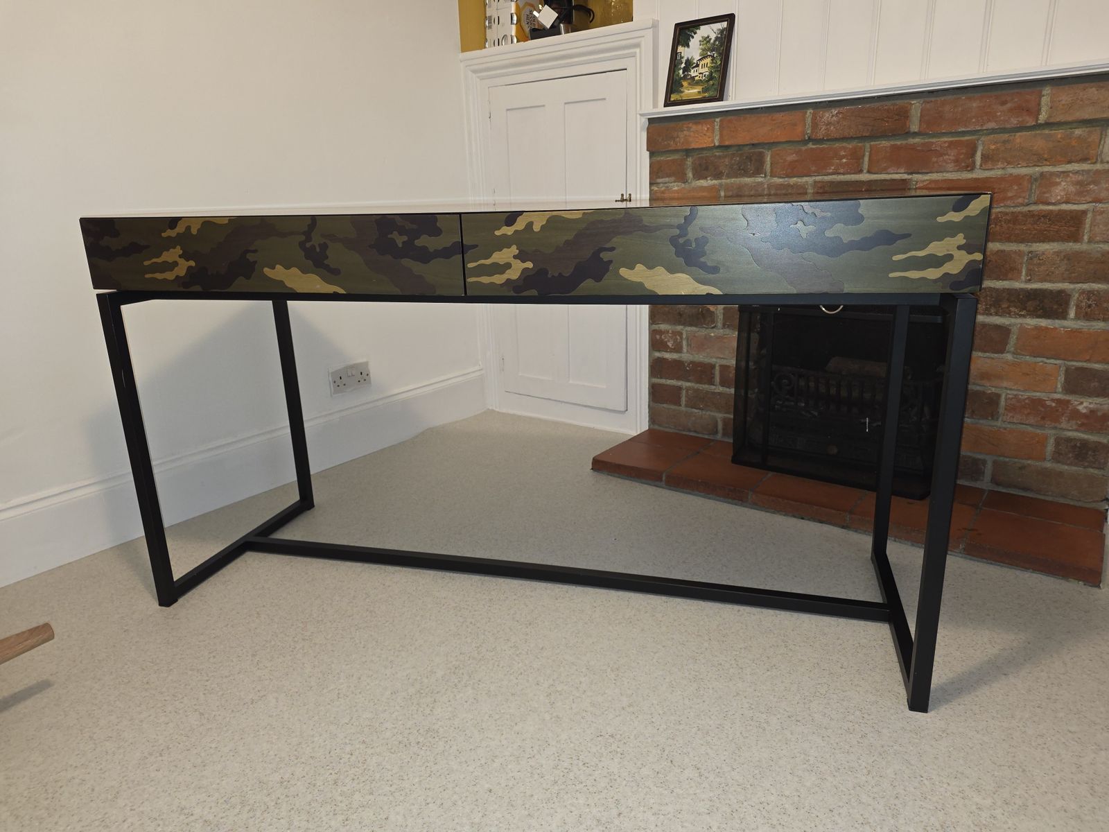 Primalinea Console By Mogg With Camouflage Wood Inlay photo Furniture