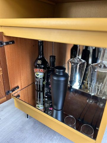 Mustard Yellow Nathan Drinks Cabinet  Mid‑Century Vintage Furniture  Kimterior photo buy