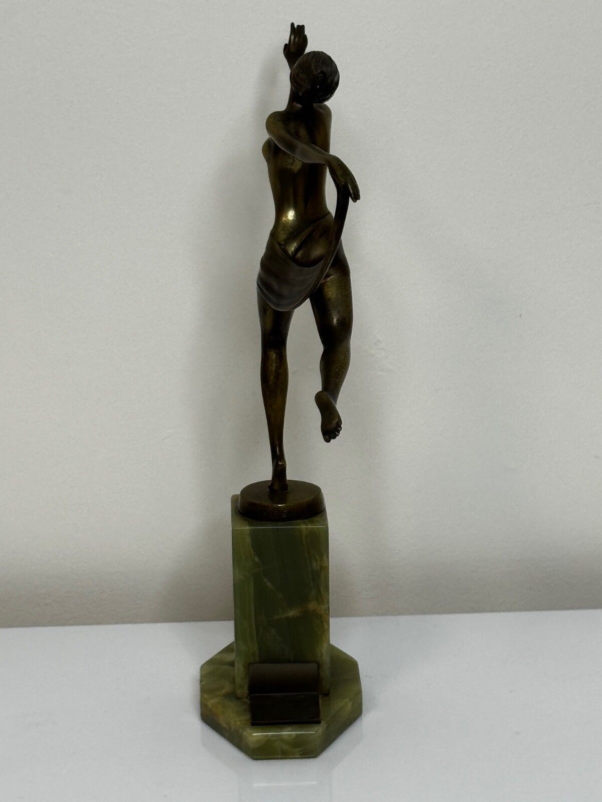 photo buy Austrian Art Deco Sculpture Dancing Lady Closed Eyes With Elegant Legs Lorenzl