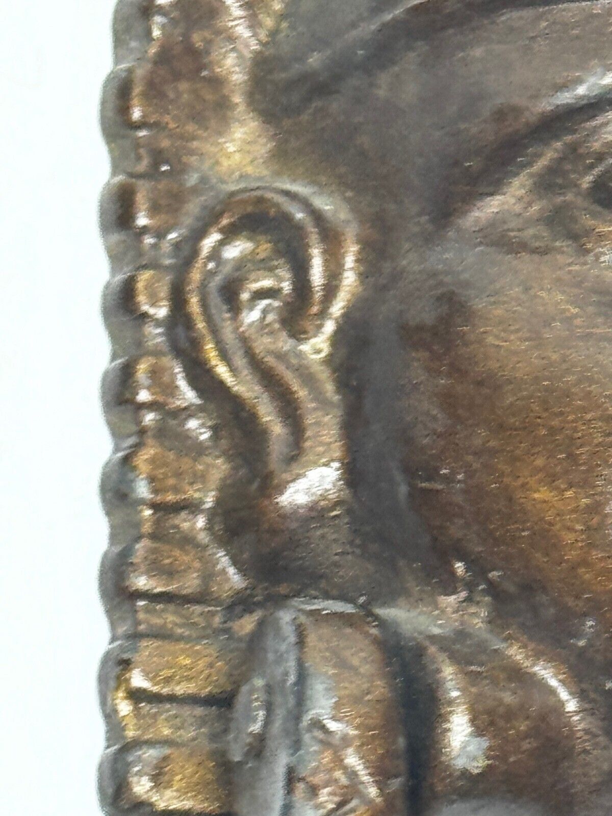 1200.0 Pair Antique Neoclassical 19th Century Egyptian Sphinx Mask Bronze Door Knockers photo