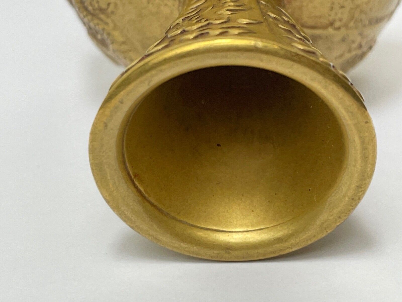 Small Chinese Qing Dynasty Gilded Bronze Drinking Vessel Dragon Wine Goblet photo 1000.0