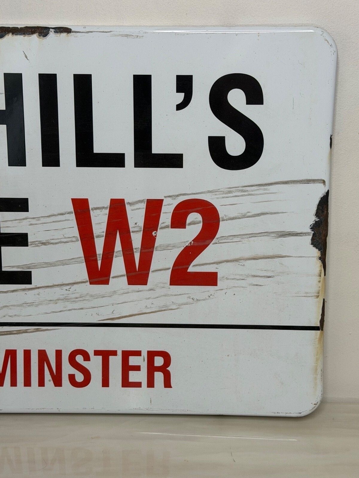 Mid Century Lord Hill’s Bridge W2 Original City Of Westminster Enamel Street Sign Sir Misha Black Design photo Home Decor