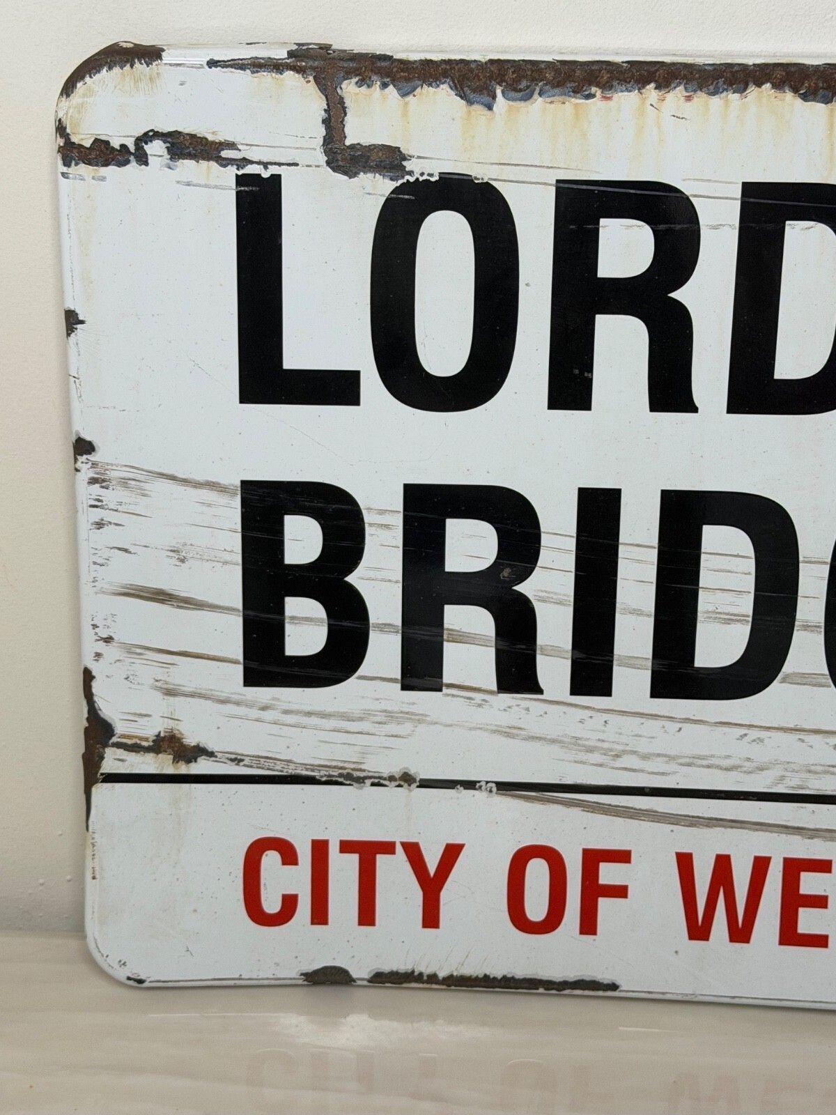 Mid Century Lord Hill’s Bridge W2 Original City Of Westminster Enamel Street Sign Sir Misha Black Design photo 2000.0