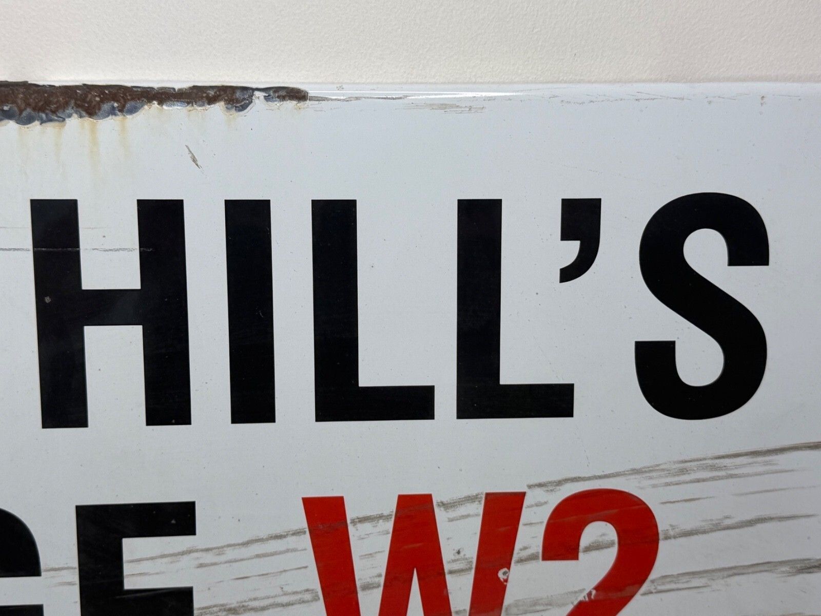 photo vinterior Mid Century Lord Hill’s Bridge W2 Original City Of Westminster Enamel Street Sign Sir Misha Black Design