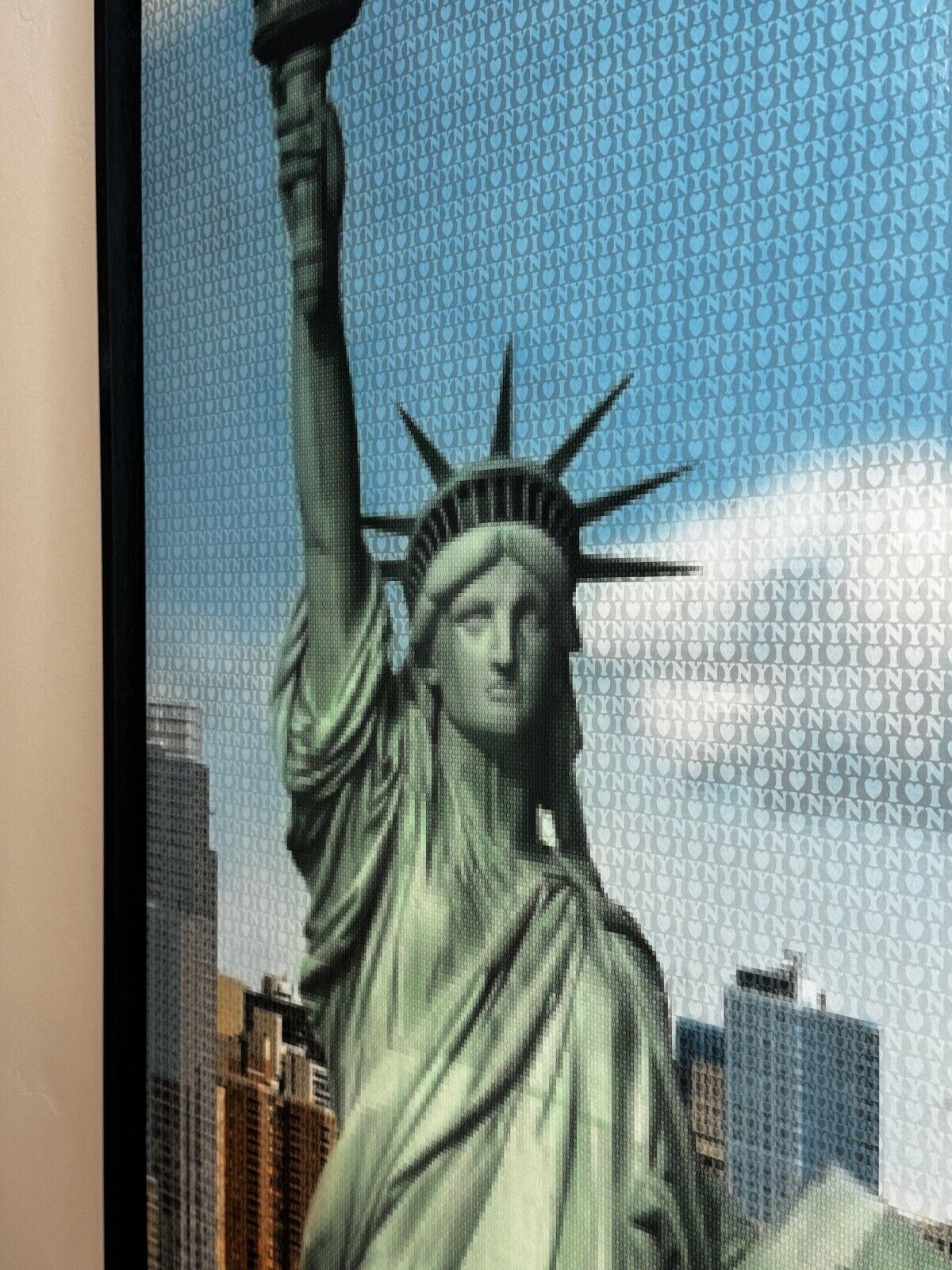 Groot hedendaags nostalgisch schilderij New York neoklassiek Vrijheidsbeeld photo Kunst