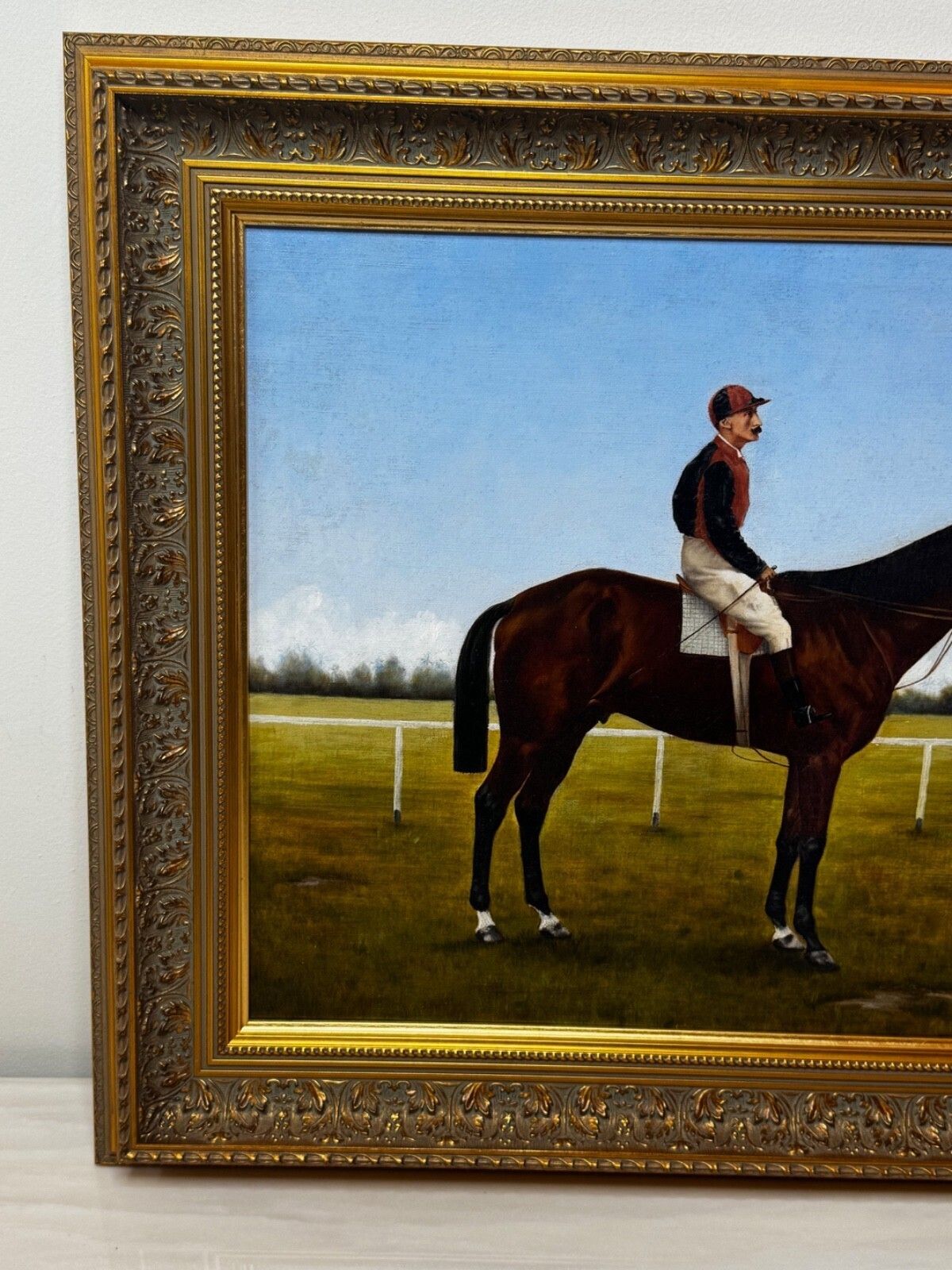 19th Century Equestrian Oil Painting Master Walter Winner Governor’s Cup Colombo Races The Manner Harry Hall photo 9000.0
