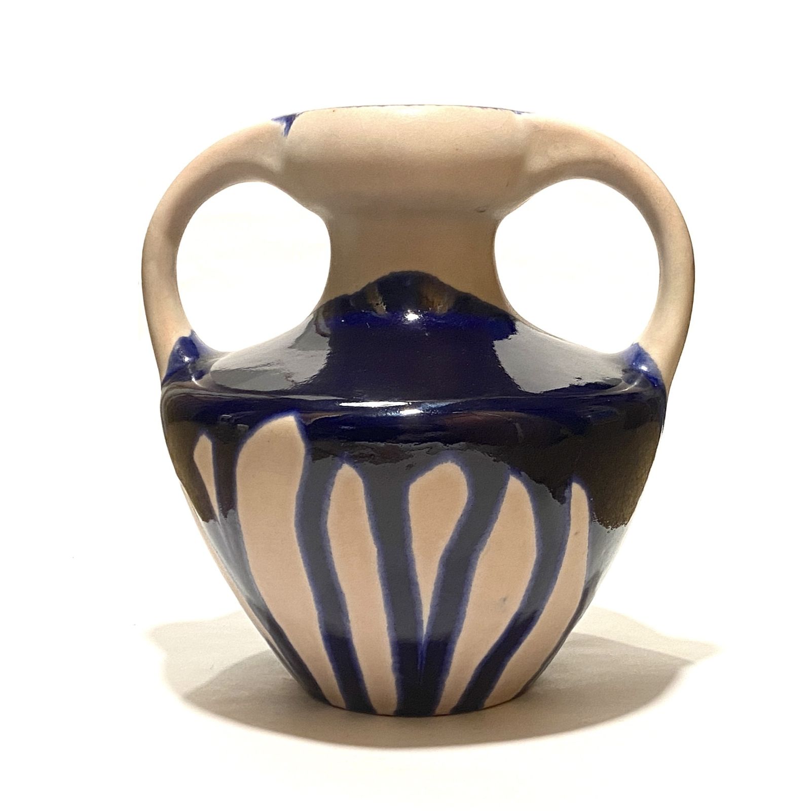 Marei Keramik 9302 vaas in dieppaars/blauw drip-glazuur, West-Duits aardewerk ca. jaren 1970 photo furniture