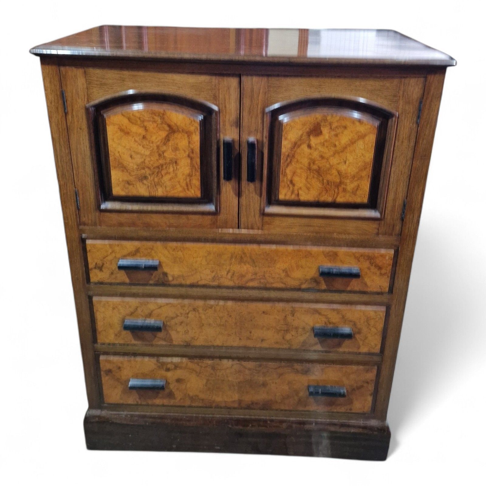 Antique Victorian Millinery Chest Walnut Cabinet 3 Drawers Cupboard Storage photo furniture